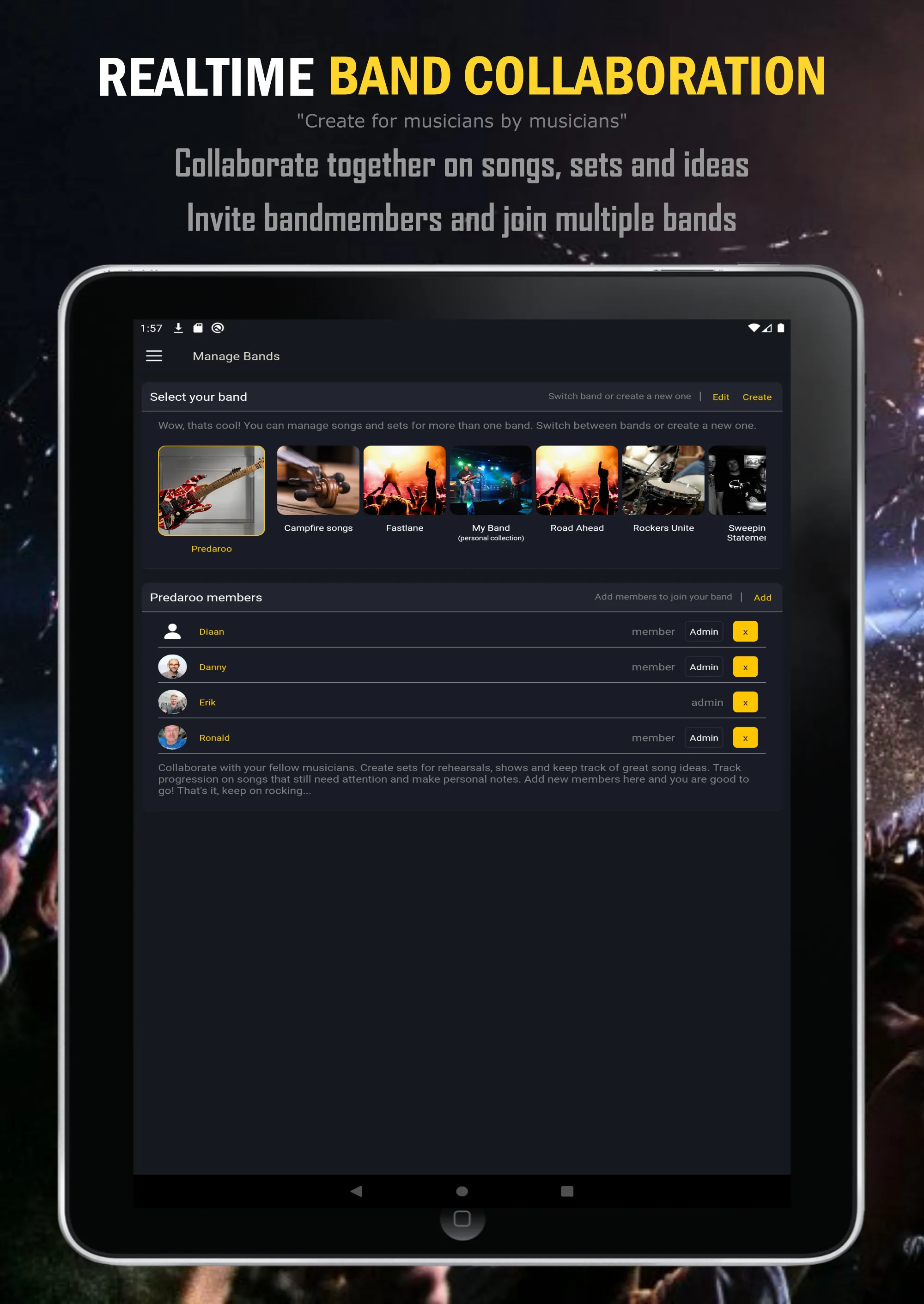 Band Setlist Manager | Indus Appstore | Screenshot