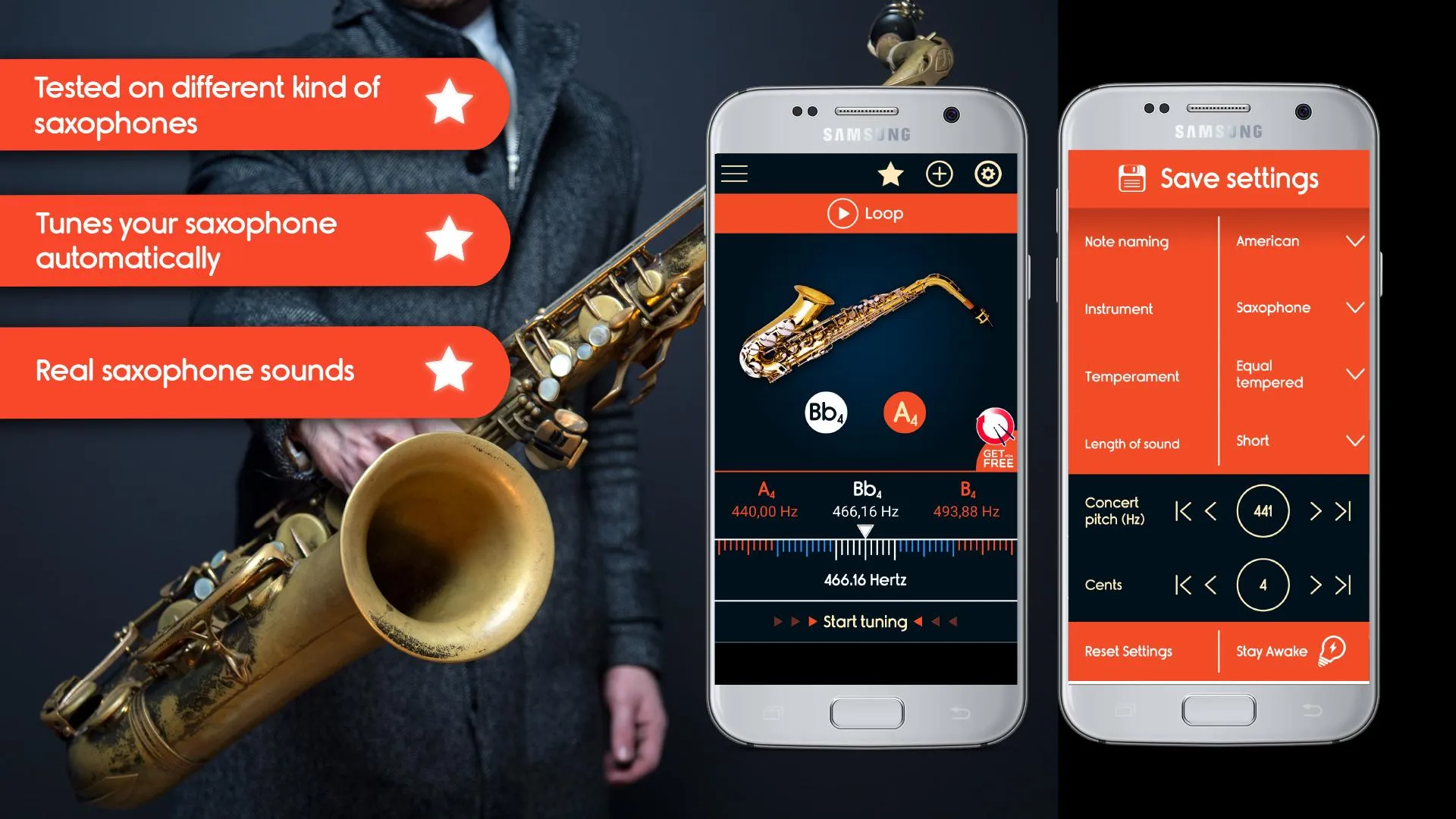 Master Saxophone Tuner | Indus Appstore | Screenshot