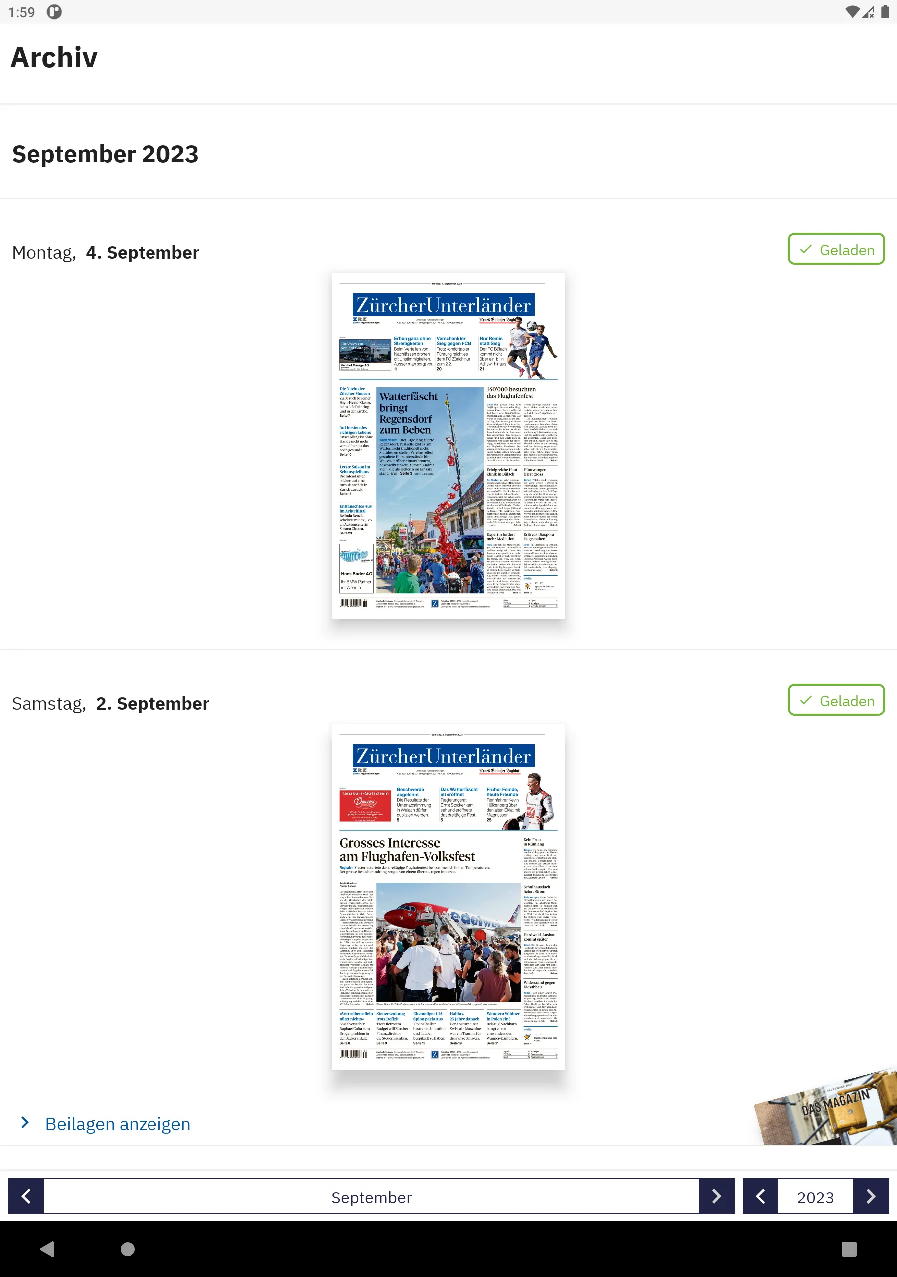 Zürcher Unterländer E-Paper | Indus Appstore | Screenshot