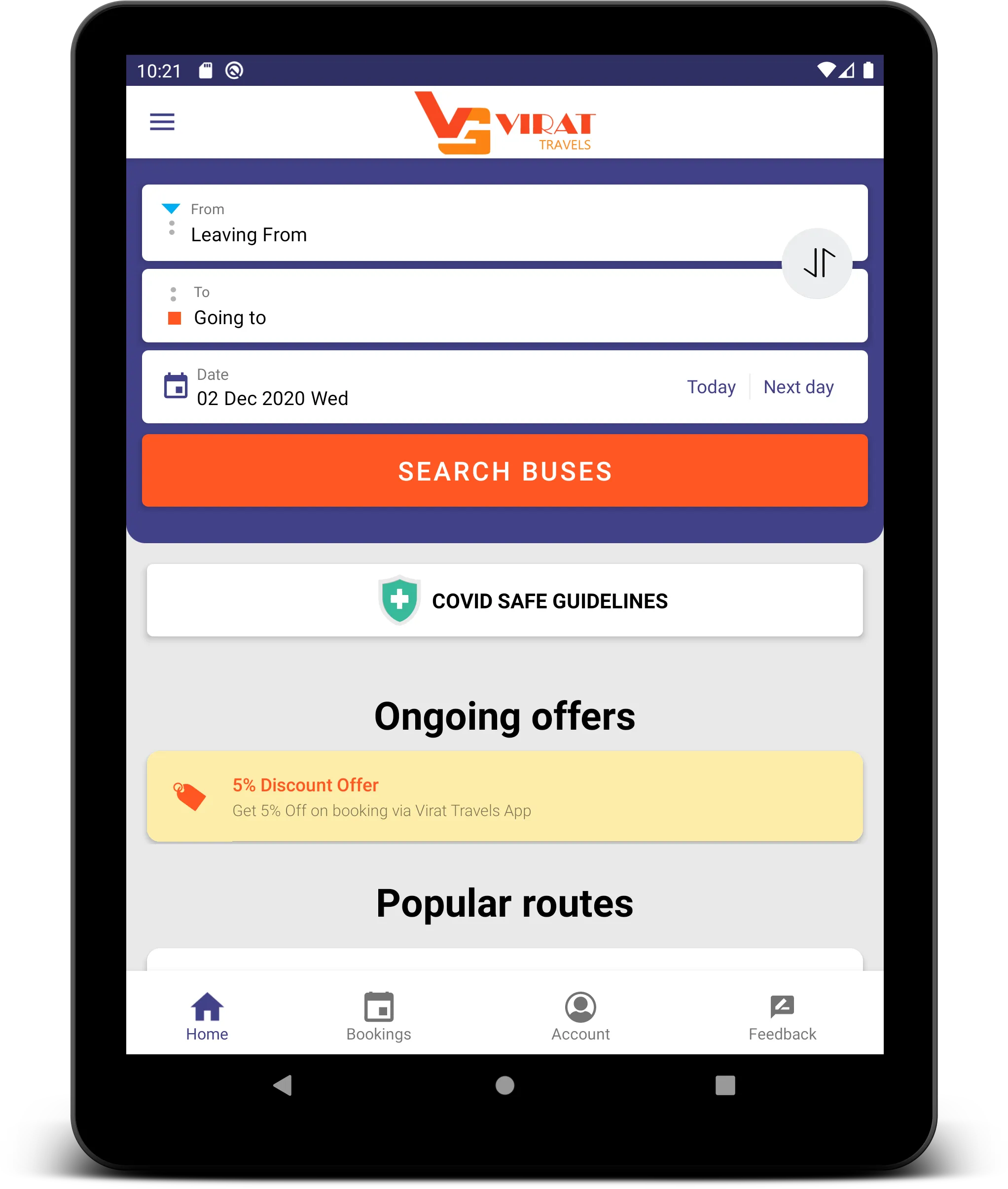 Virat Travels | Indus Appstore | Screenshot