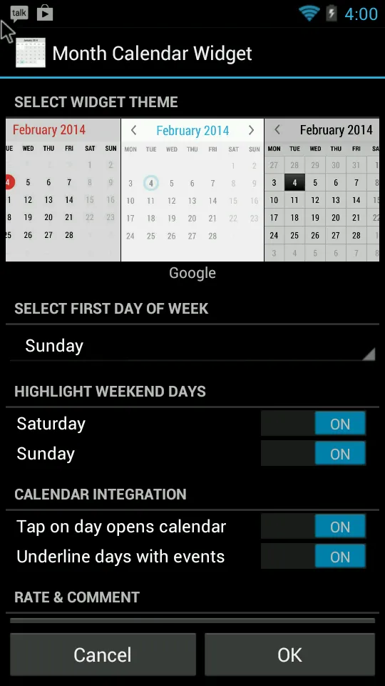 Month Calendar Widget | Indus Appstore | Screenshot