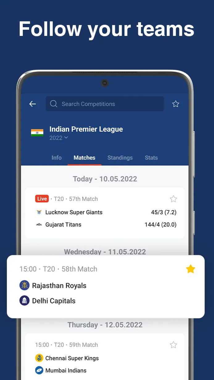 WicketScore Live Cricket Score | Indus Appstore | Screenshot