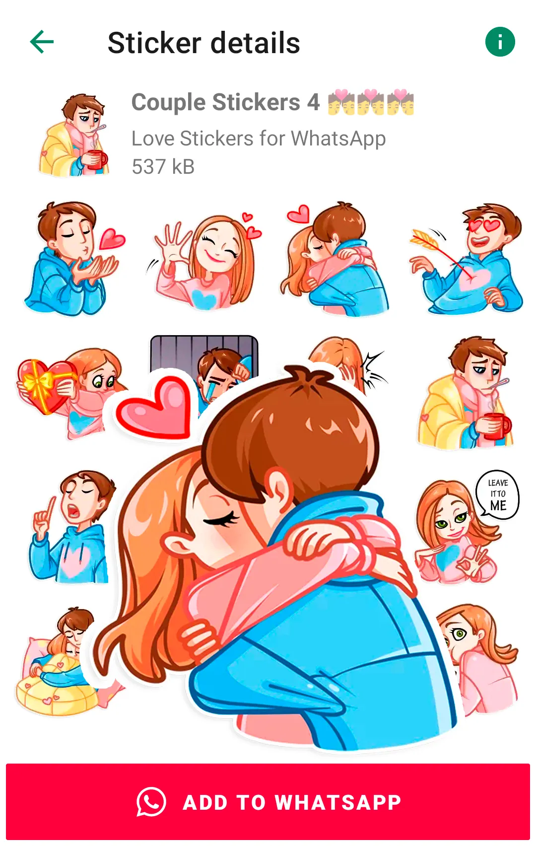 Love Stickers for WhatsApp | Indus Appstore | Screenshot