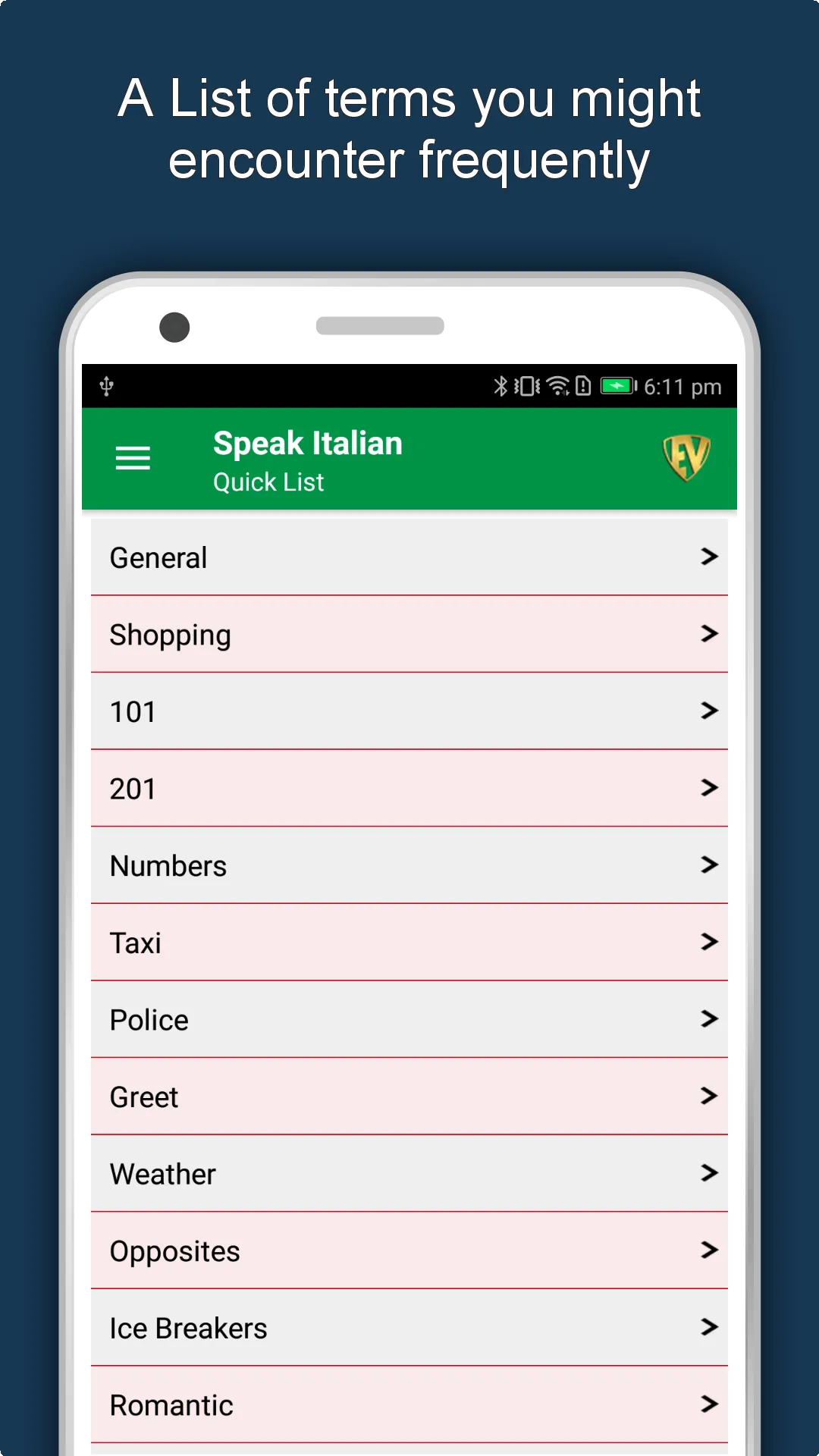 Speak Italian : Learn Italian  | Indus Appstore | Screenshot