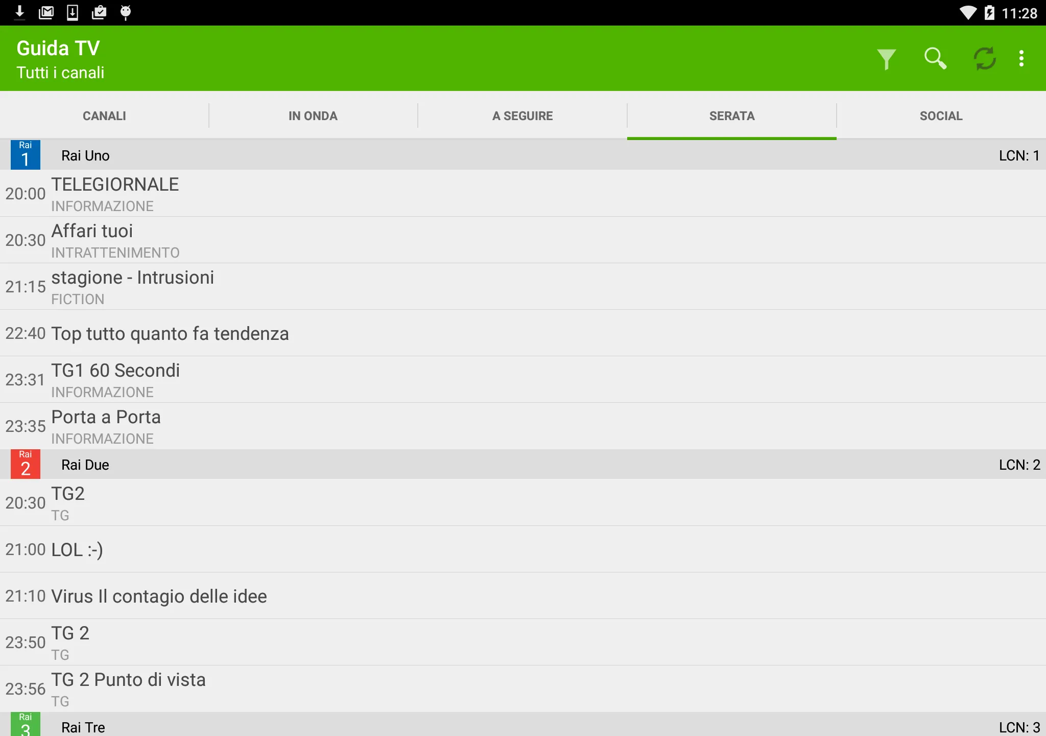 TV Guide Italy | Indus Appstore | Screenshot