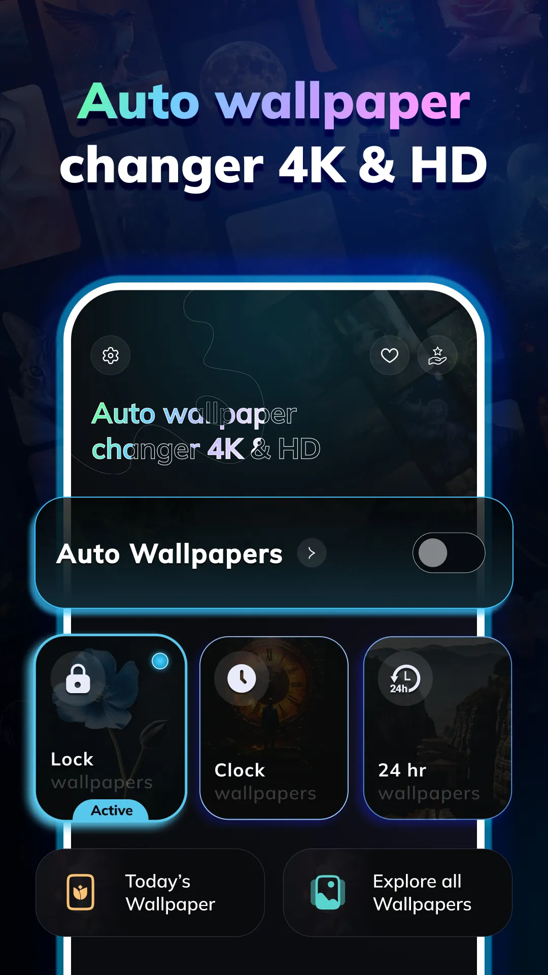 Auto Wallpaper Changer 4K & HD | Indus Appstore | Screenshot