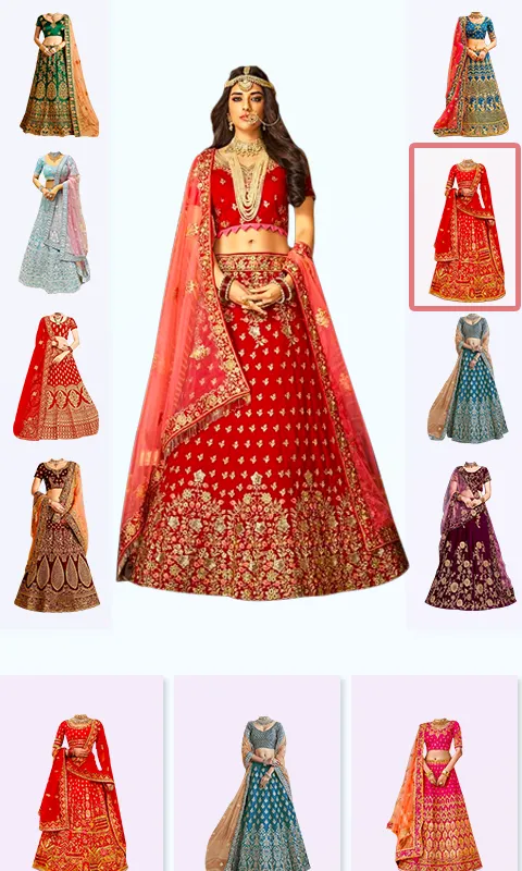 Bridal Lehenga Photo Editor | Indus Appstore | Screenshot