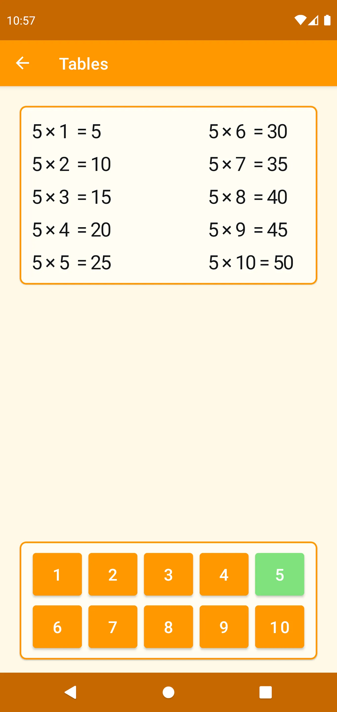 Multiplication table | Indus Appstore | Screenshot