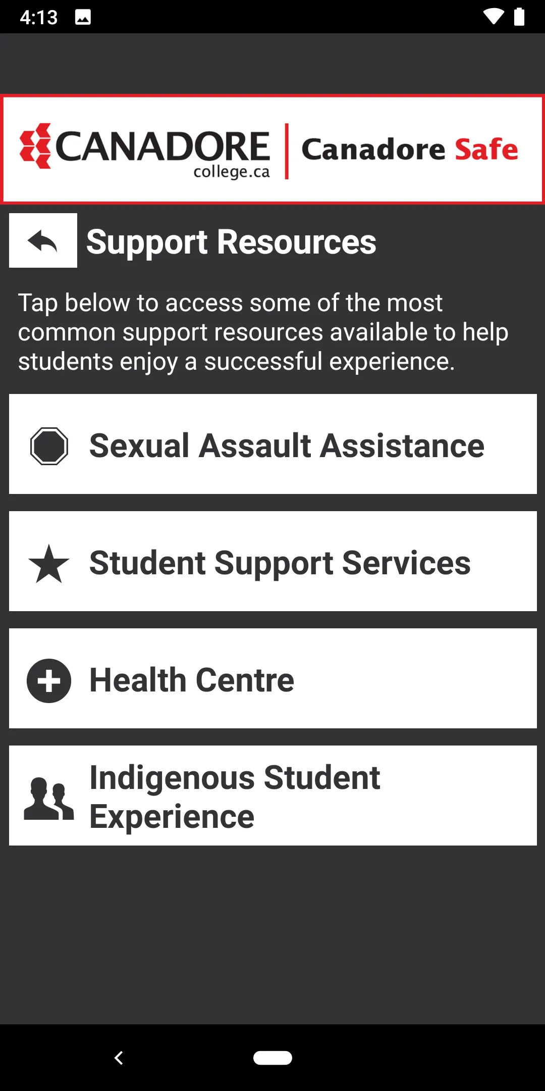 Canadore Safe | Indus Appstore | Screenshot