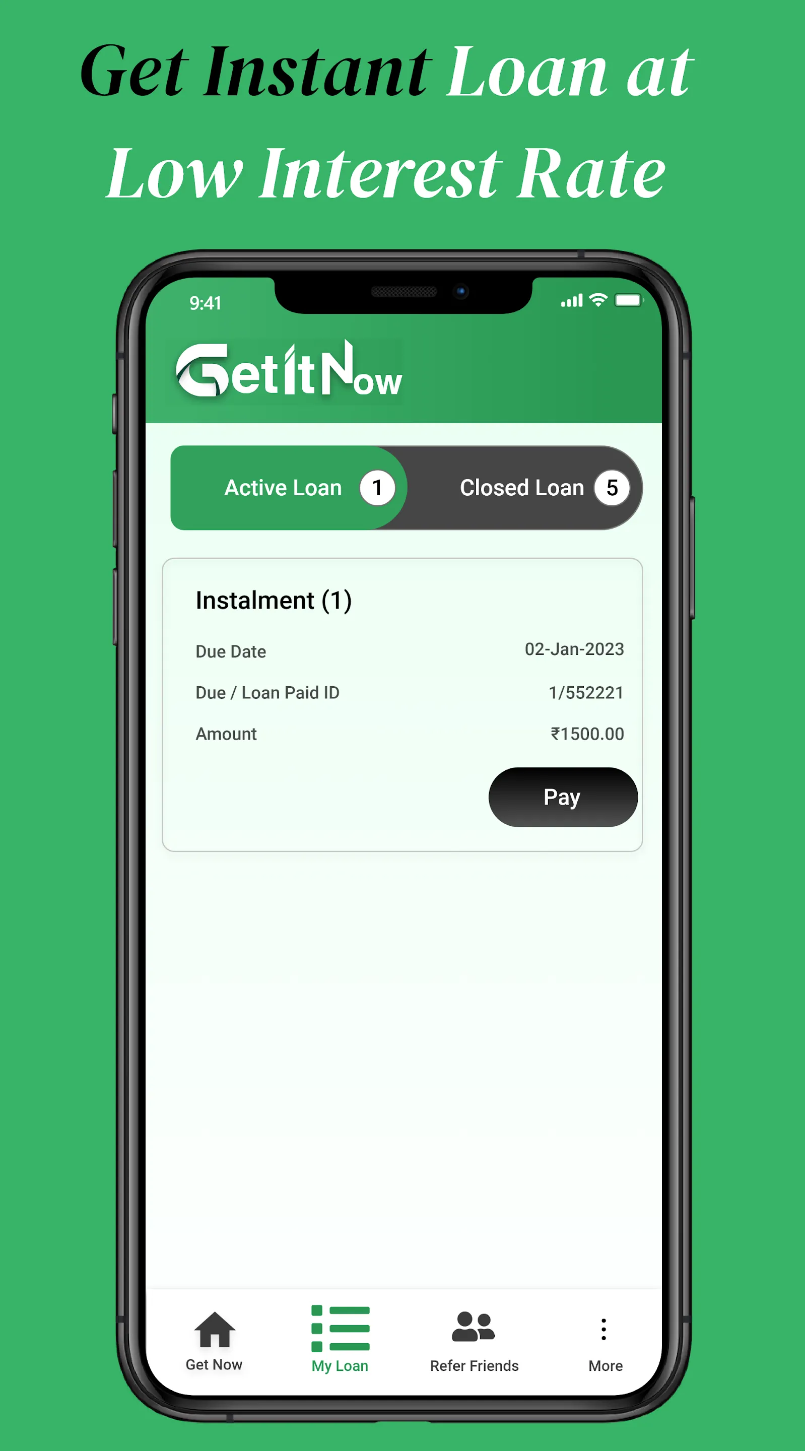 GetItNow: Instant Loan App | Indus Appstore | Screenshot