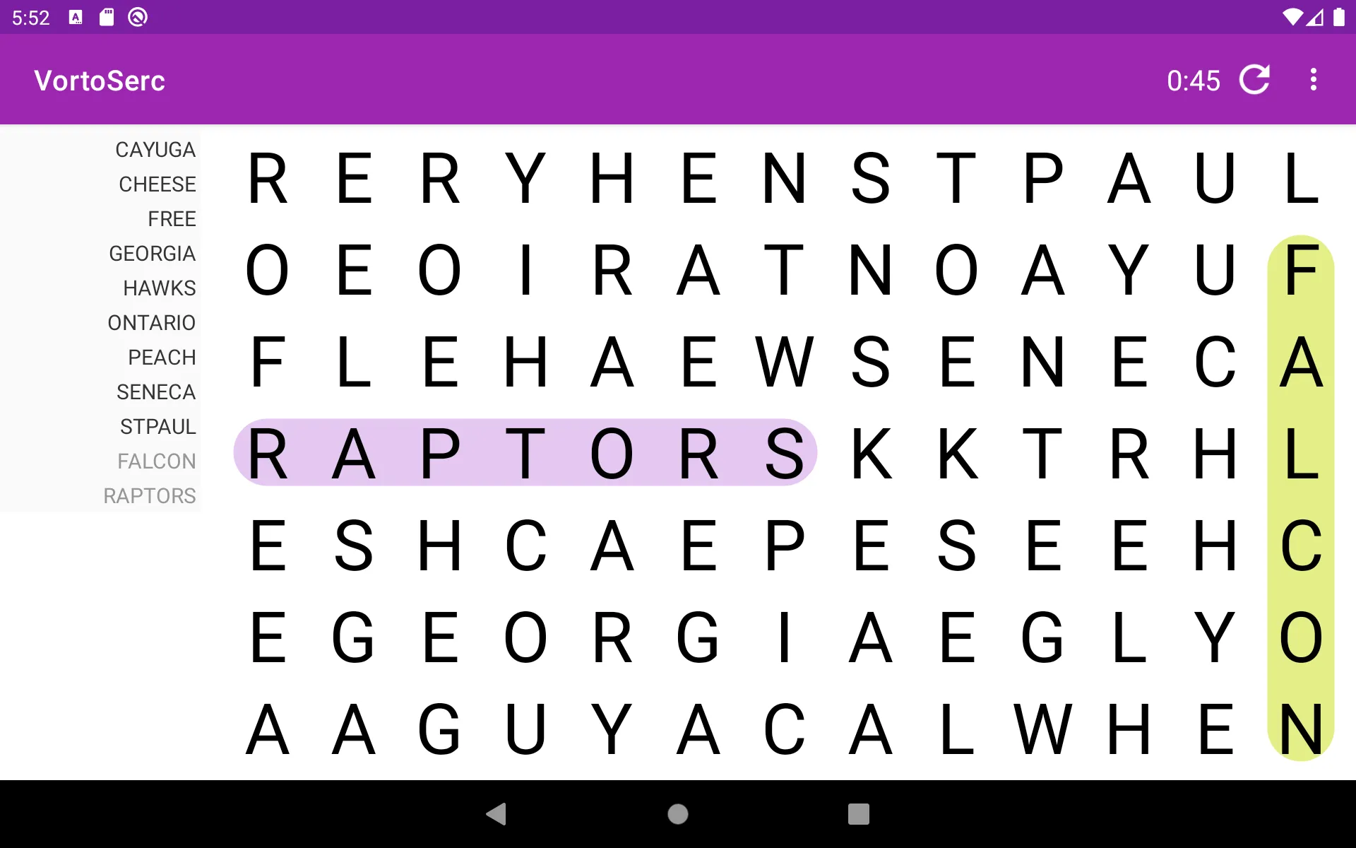 Vortoserc word search puzzle | Indus Appstore | Screenshot