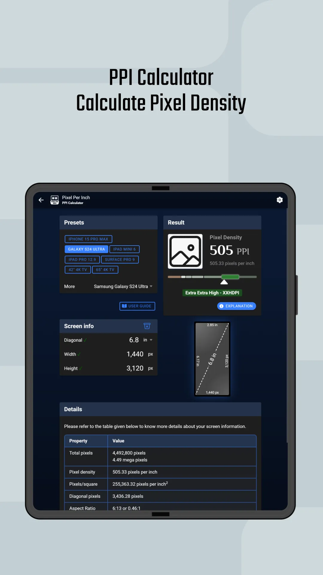 TV & Screen Calculator | Indus Appstore | Screenshot