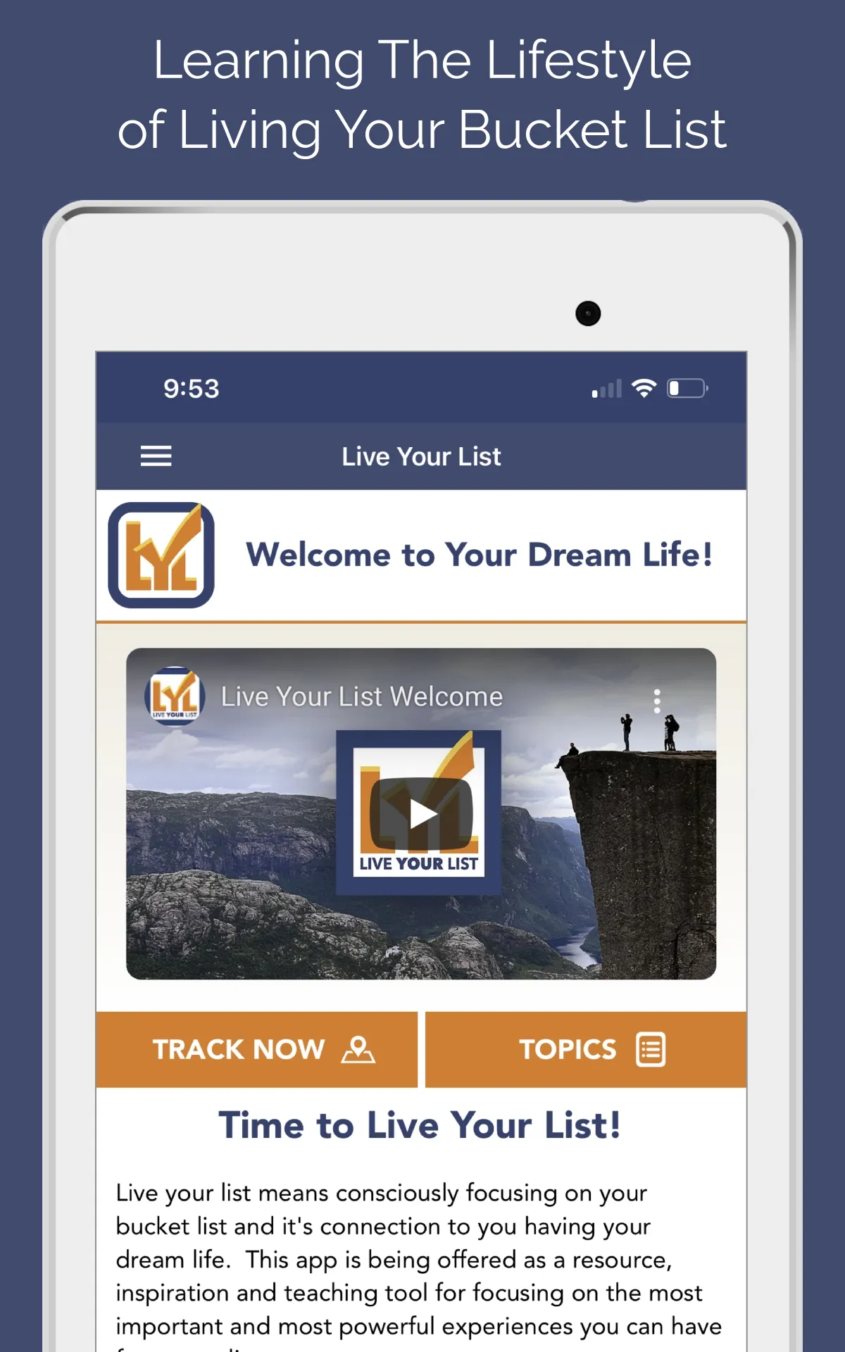 Live Your List | Indus Appstore | Screenshot