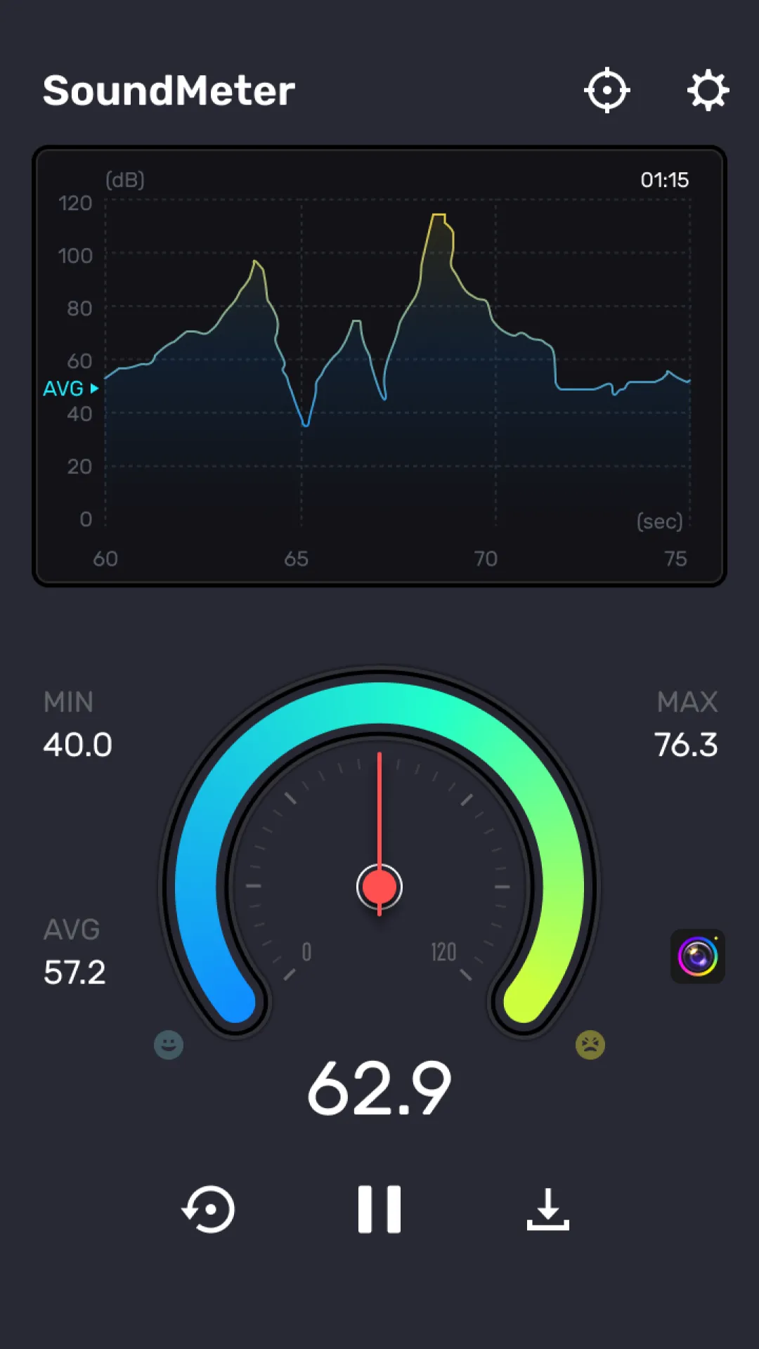 dB Sound Meter: Decibel Camera | Indus Appstore | Screenshot