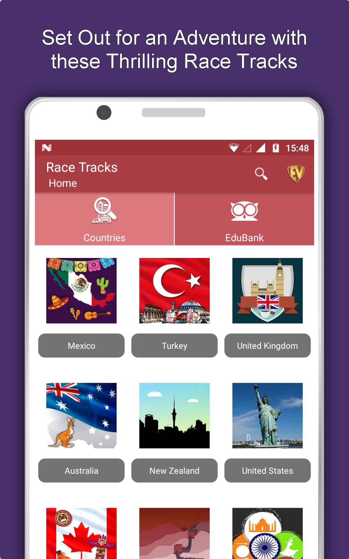 Race Tracks Worldwide Travel & | Indus Appstore | Screenshot