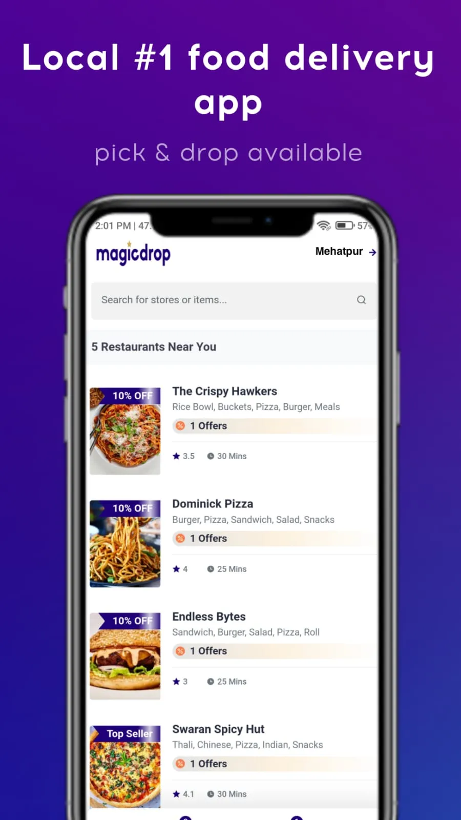 MagicDrop - Food Delivery | Indus Appstore | Screenshot