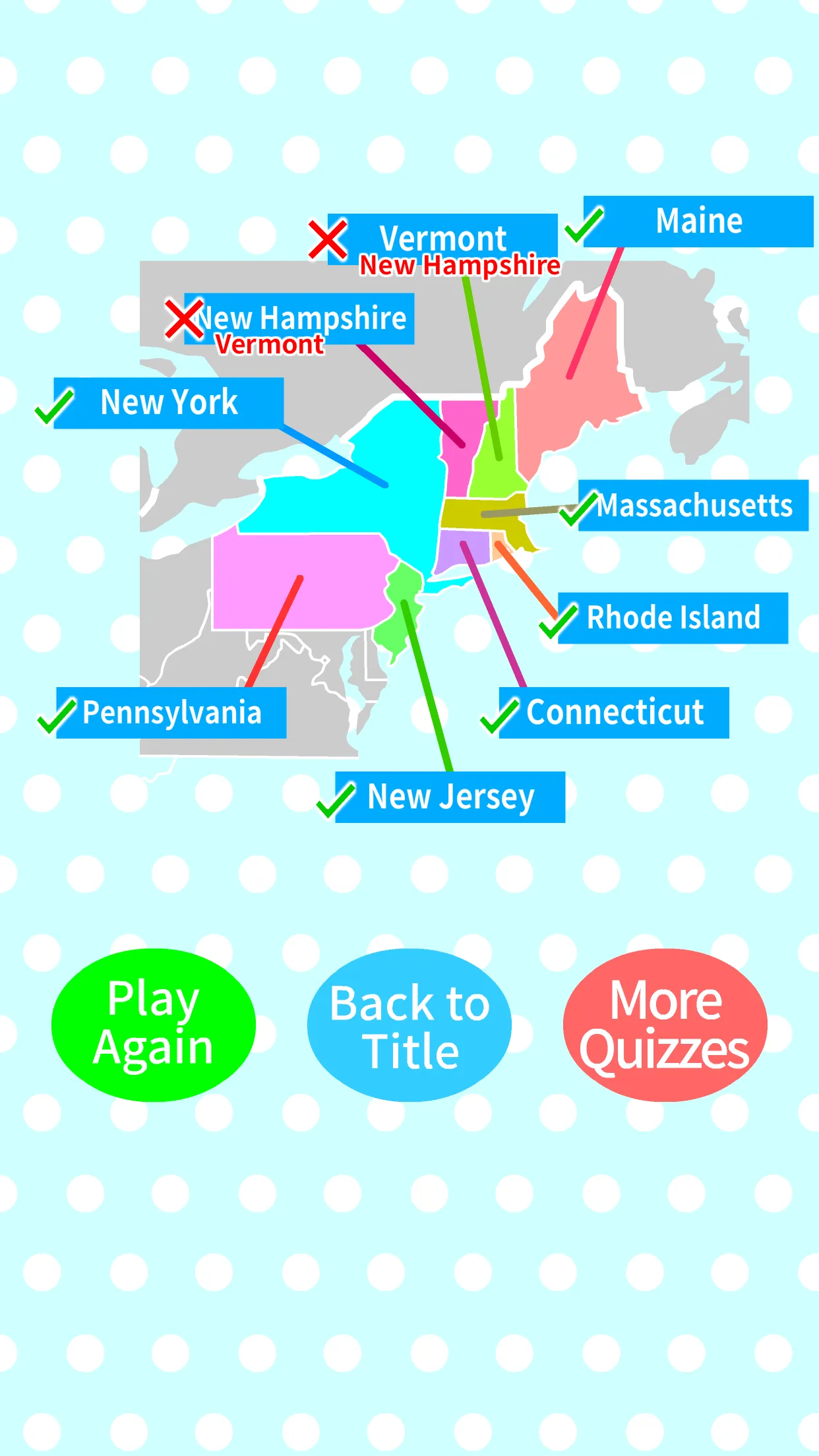 US States & Capitals Map Quiz | Indus Appstore | Screenshot