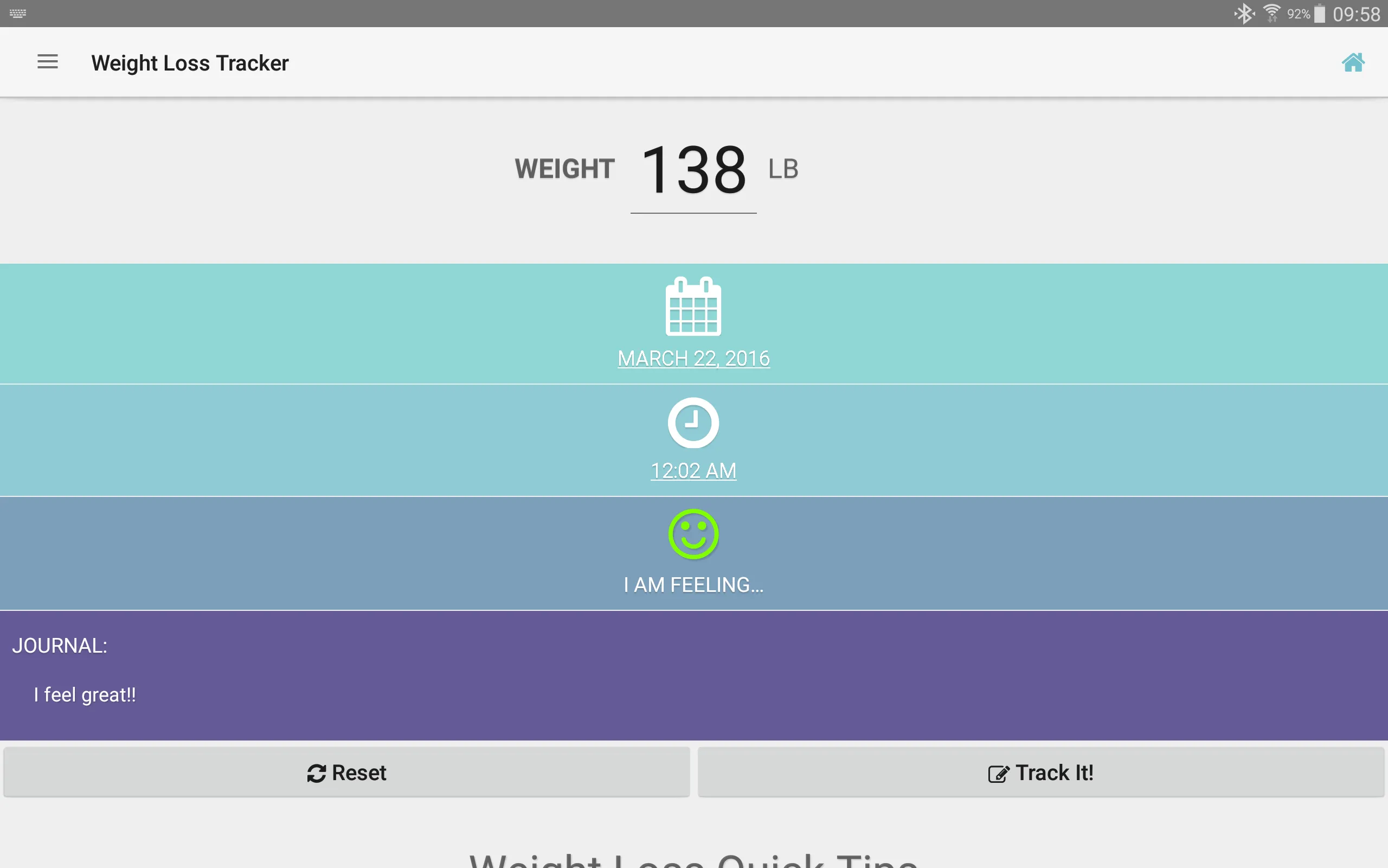 Weight Loss Tracker & Recorder | Indus Appstore | Screenshot