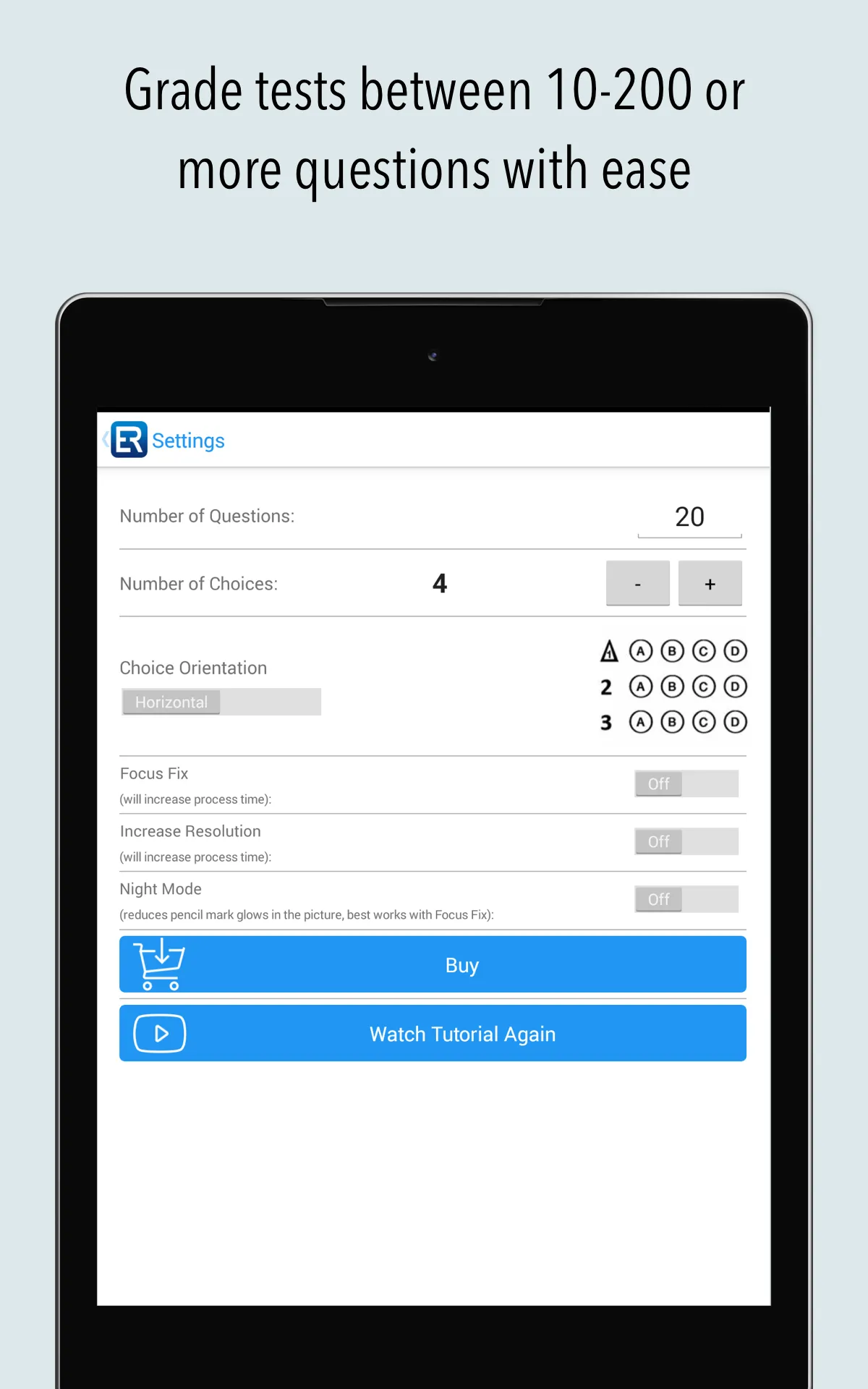 Exam Reader-Optical Test Grade | Indus Appstore | Screenshot