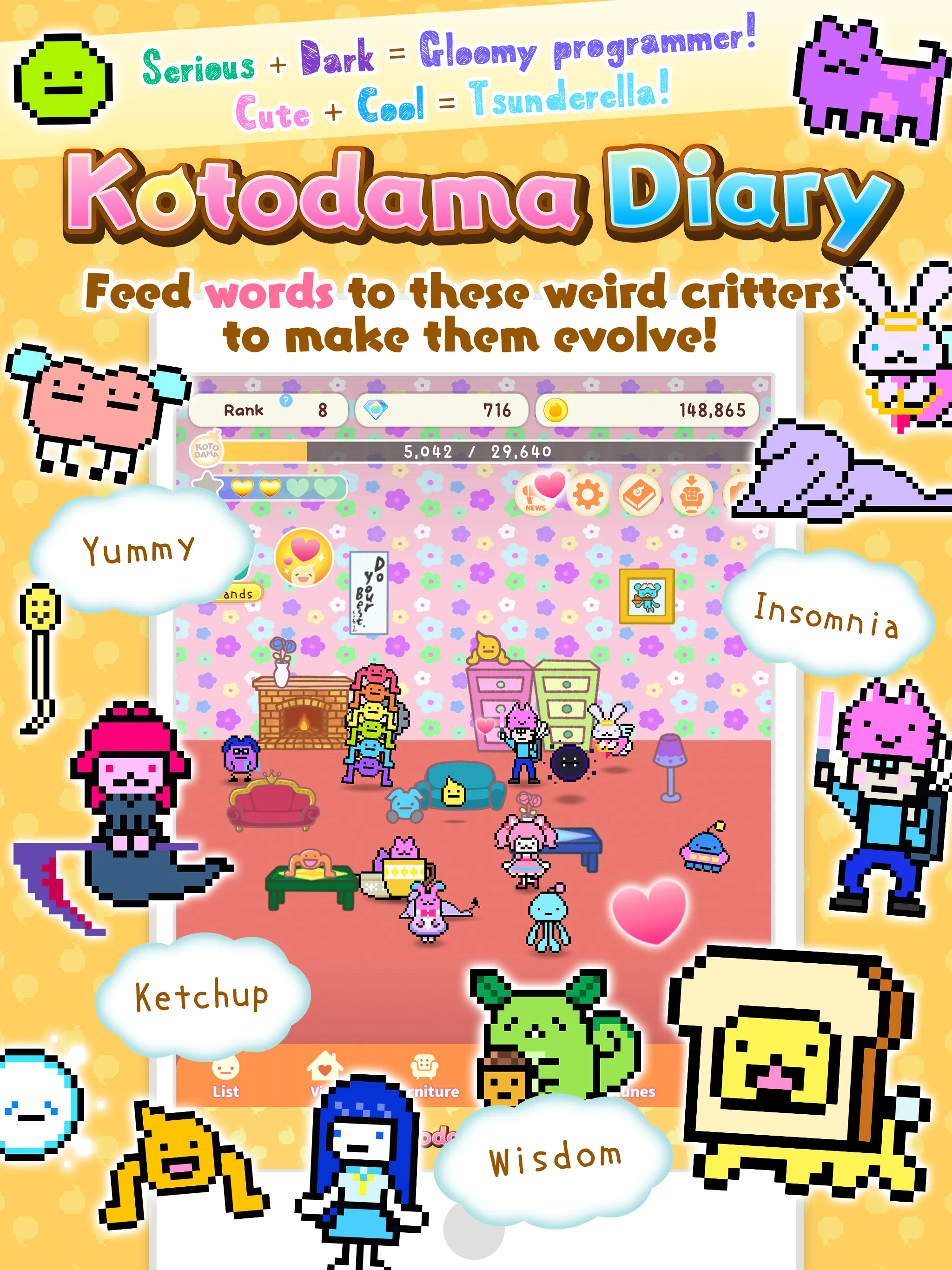 Kotodama Diary: Cute Pet Game | Indus Appstore | Screenshot