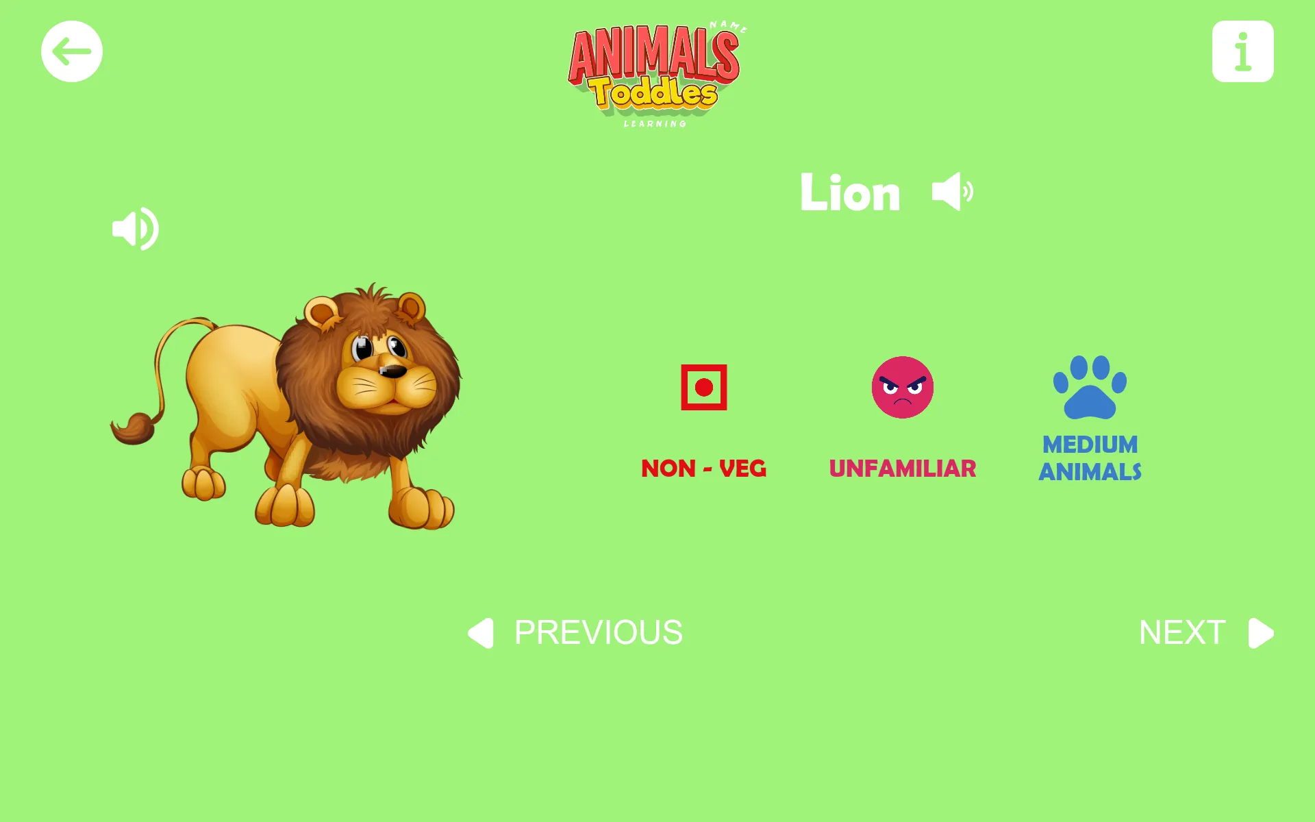 Animals Name Learning Toddles | Indus Appstore | Screenshot