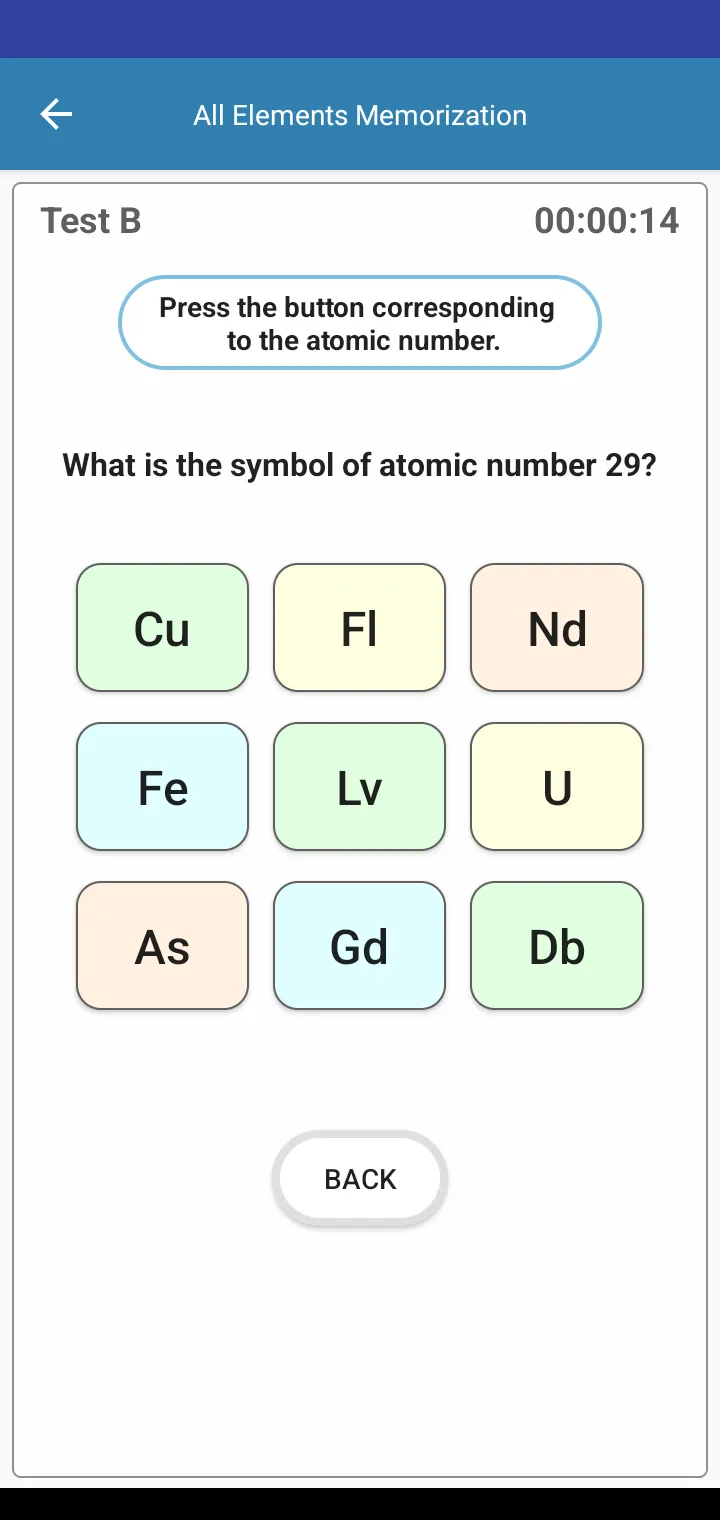 All Elements Memorization | Indus Appstore | Screenshot