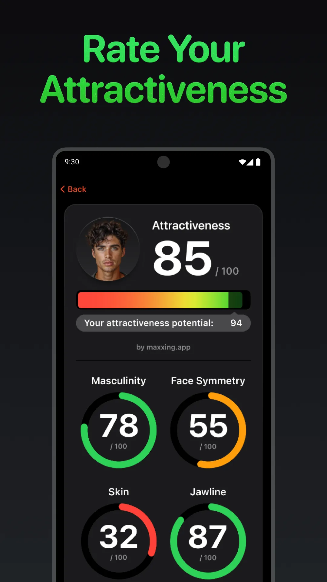Maxxing: Face Beauty Analysis | Indus Appstore | Screenshot