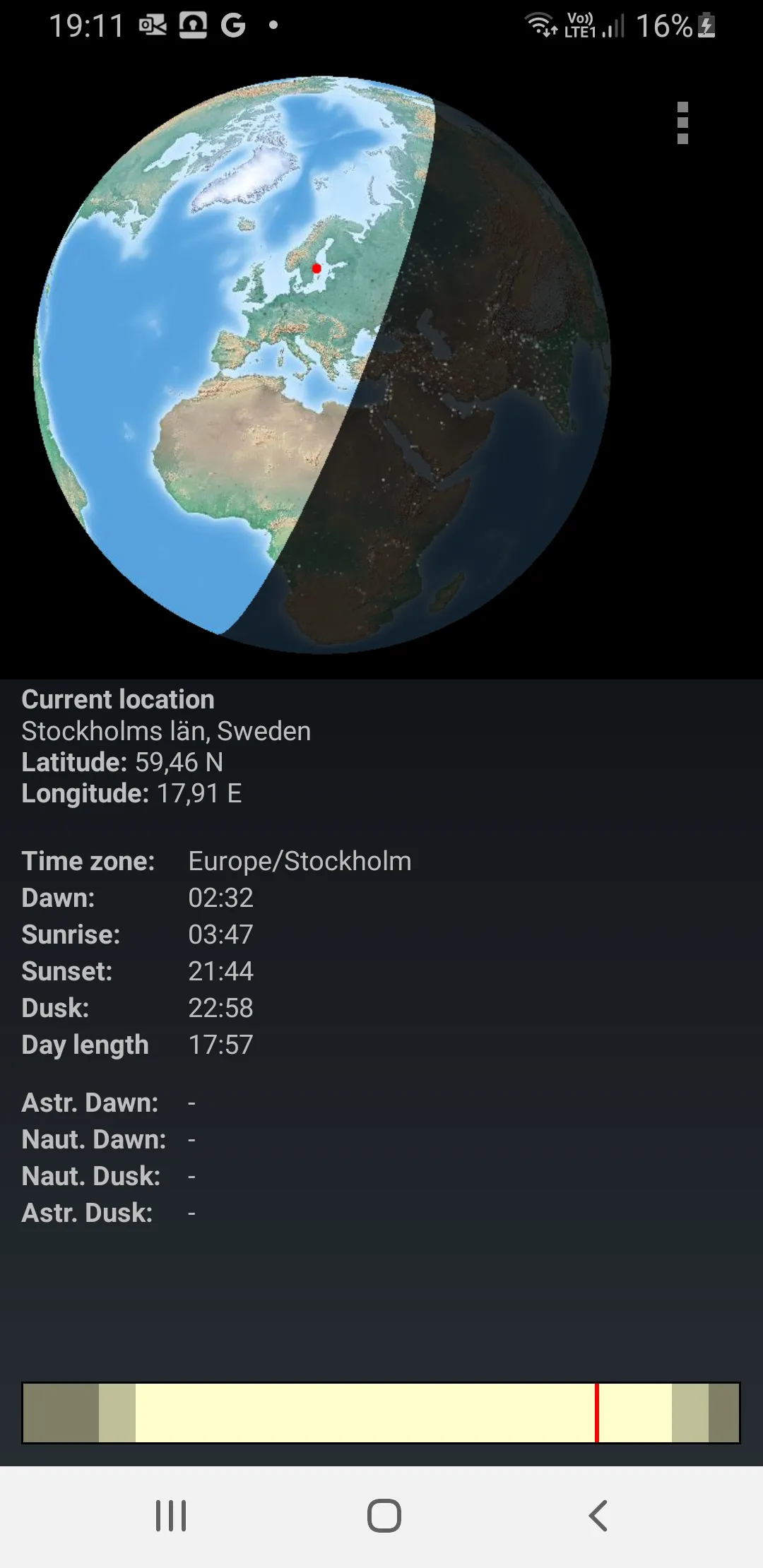 Worldshade - day & night map | Indus Appstore | Screenshot