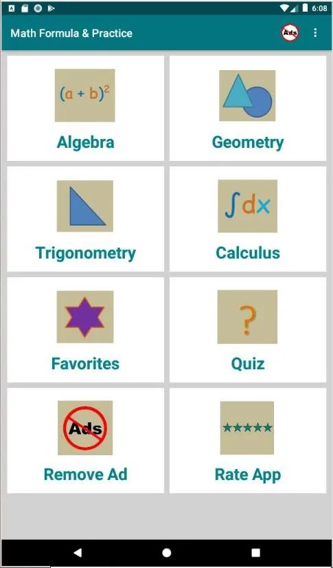 Math Formula with Practice | Indus Appstore | Screenshot