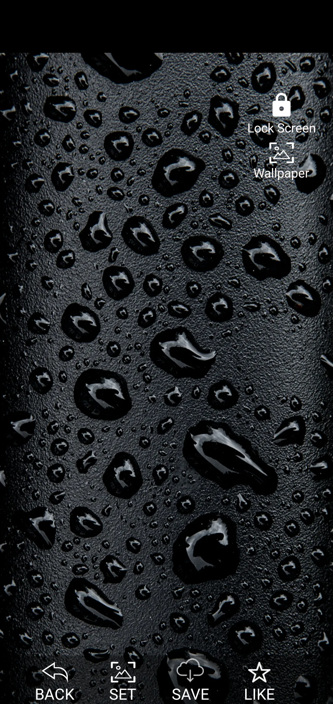 Black Water Droplets Wallpaper | Indus Appstore | Screenshot