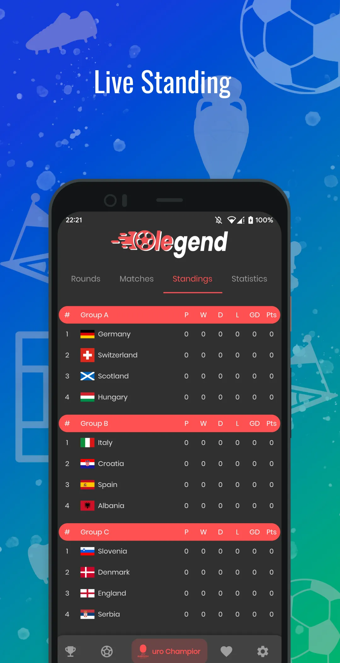 Euro 2024 - Olegend live score | Indus Appstore | Screenshot