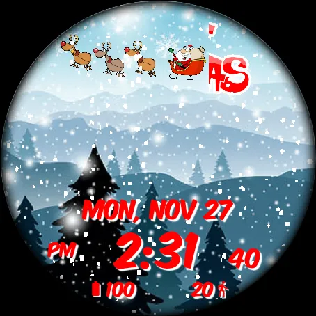 GS Christmas Watch Face | Indus Appstore | Screenshot