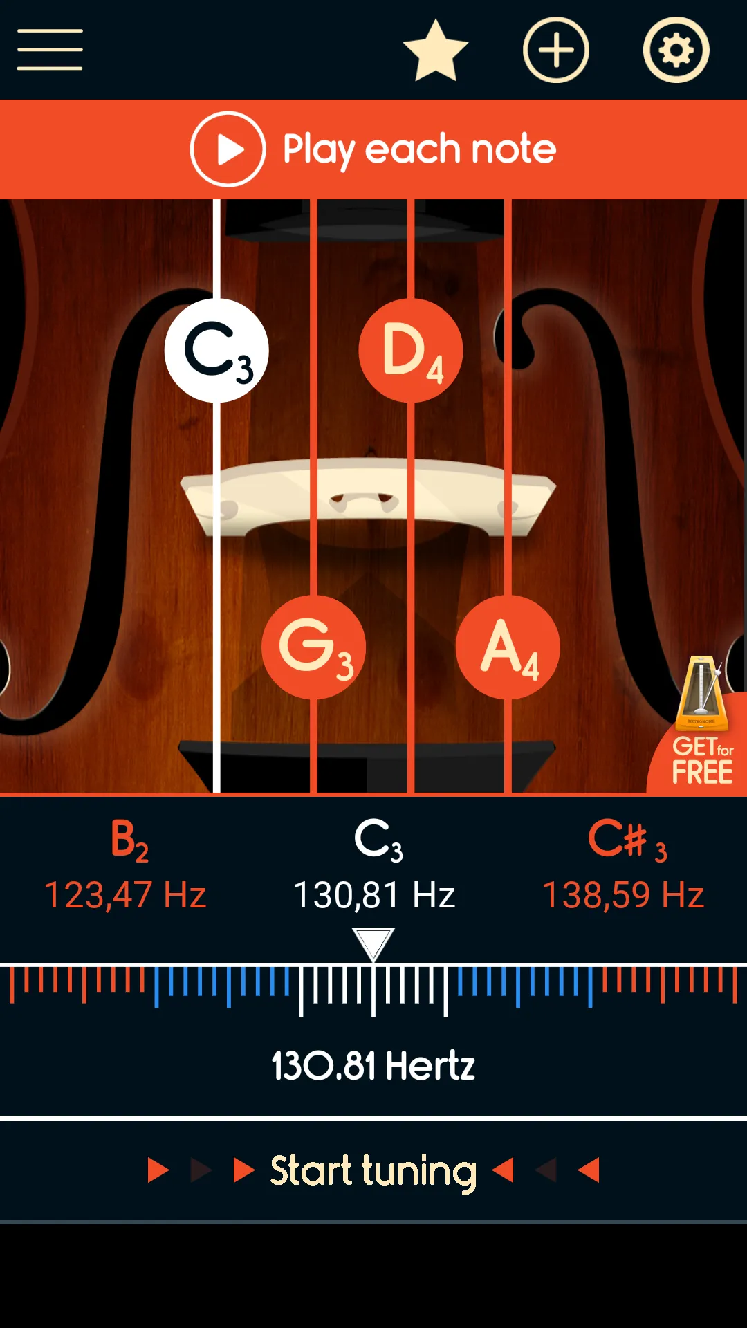 Master Viola Tuner | Indus Appstore | Screenshot