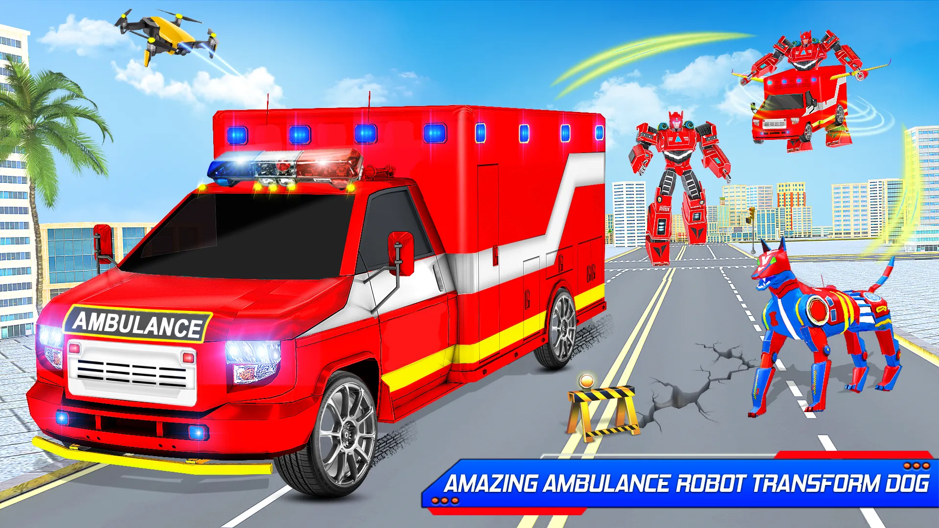 Ambulance Dog Robot Mech Wars | Indus Appstore | Screenshot