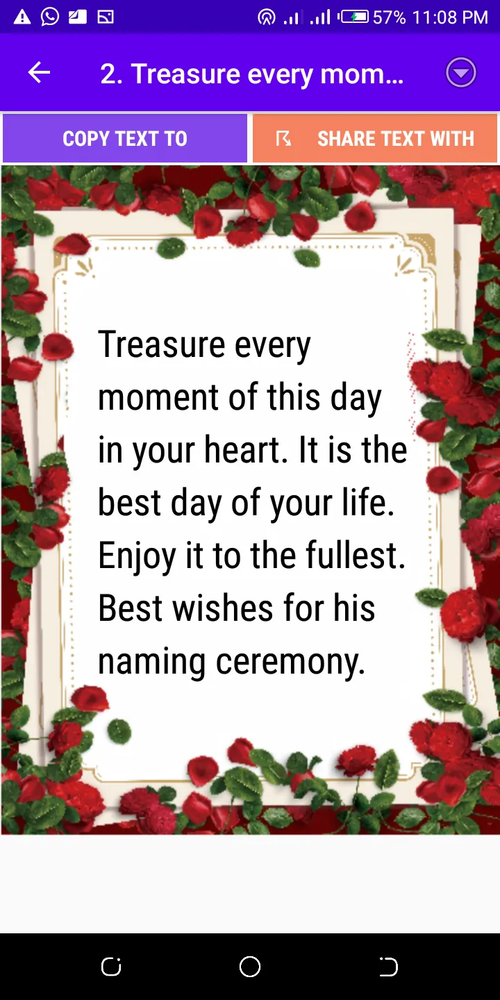 Baby Naming Ceremony Wishes | Indus Appstore | Screenshot