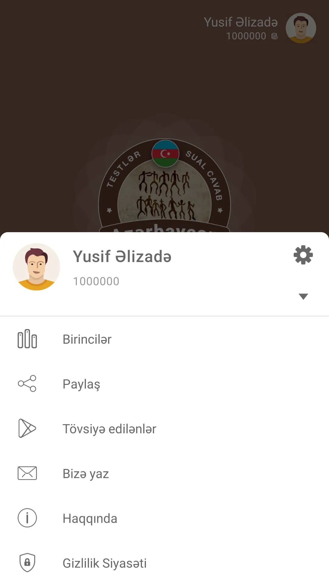 Milyonçu -Azərbaycan Tarixi | Indus Appstore | Screenshot