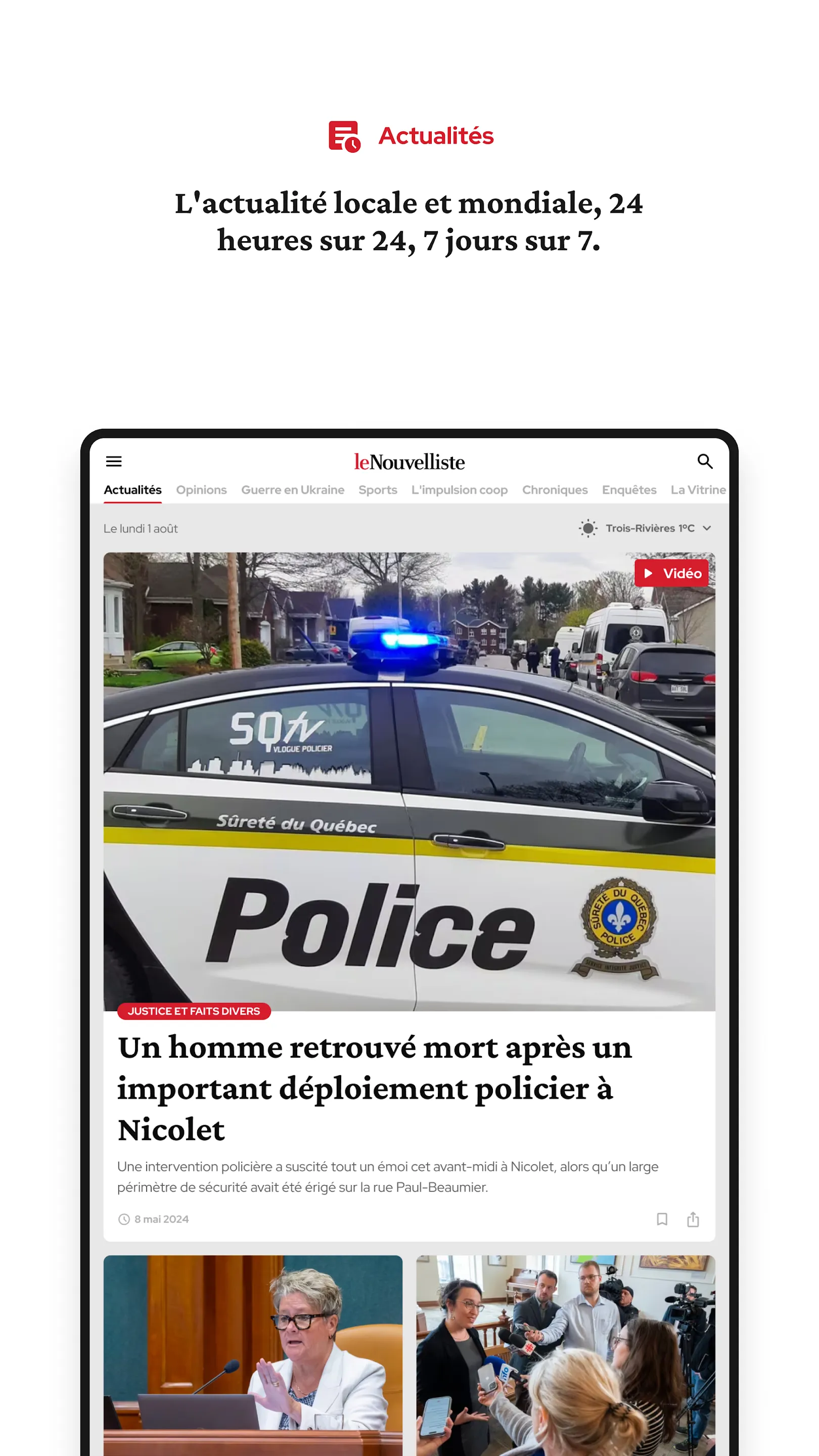 Le Nouvelliste | Indus Appstore | Screenshot