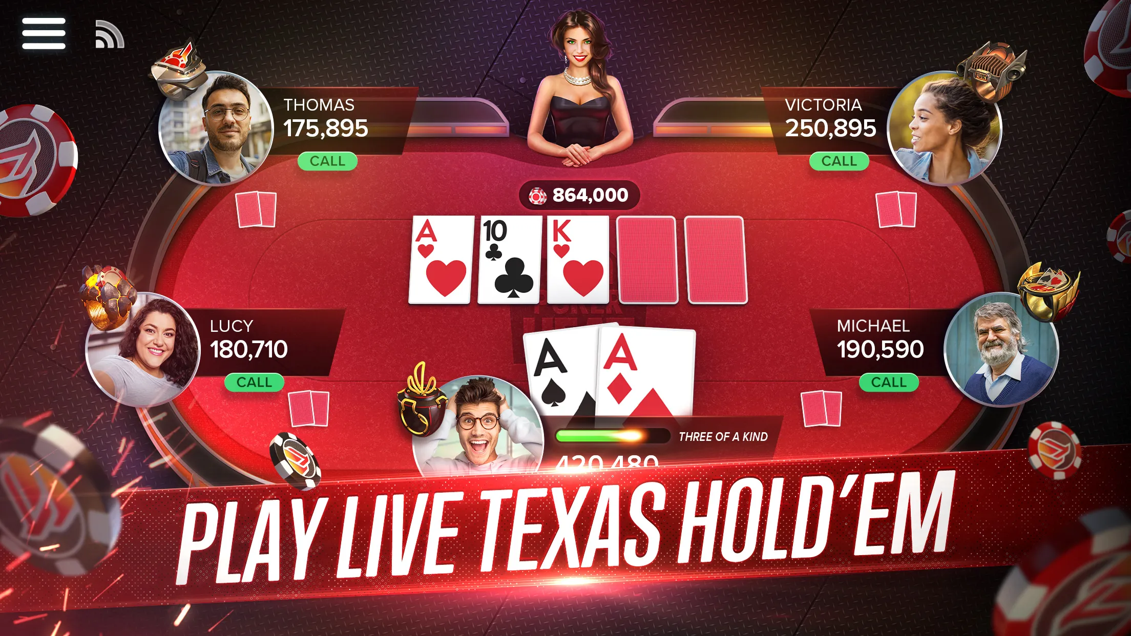 Poker Heat™ Texas Holdem Poker | Indus Appstore | Screenshot