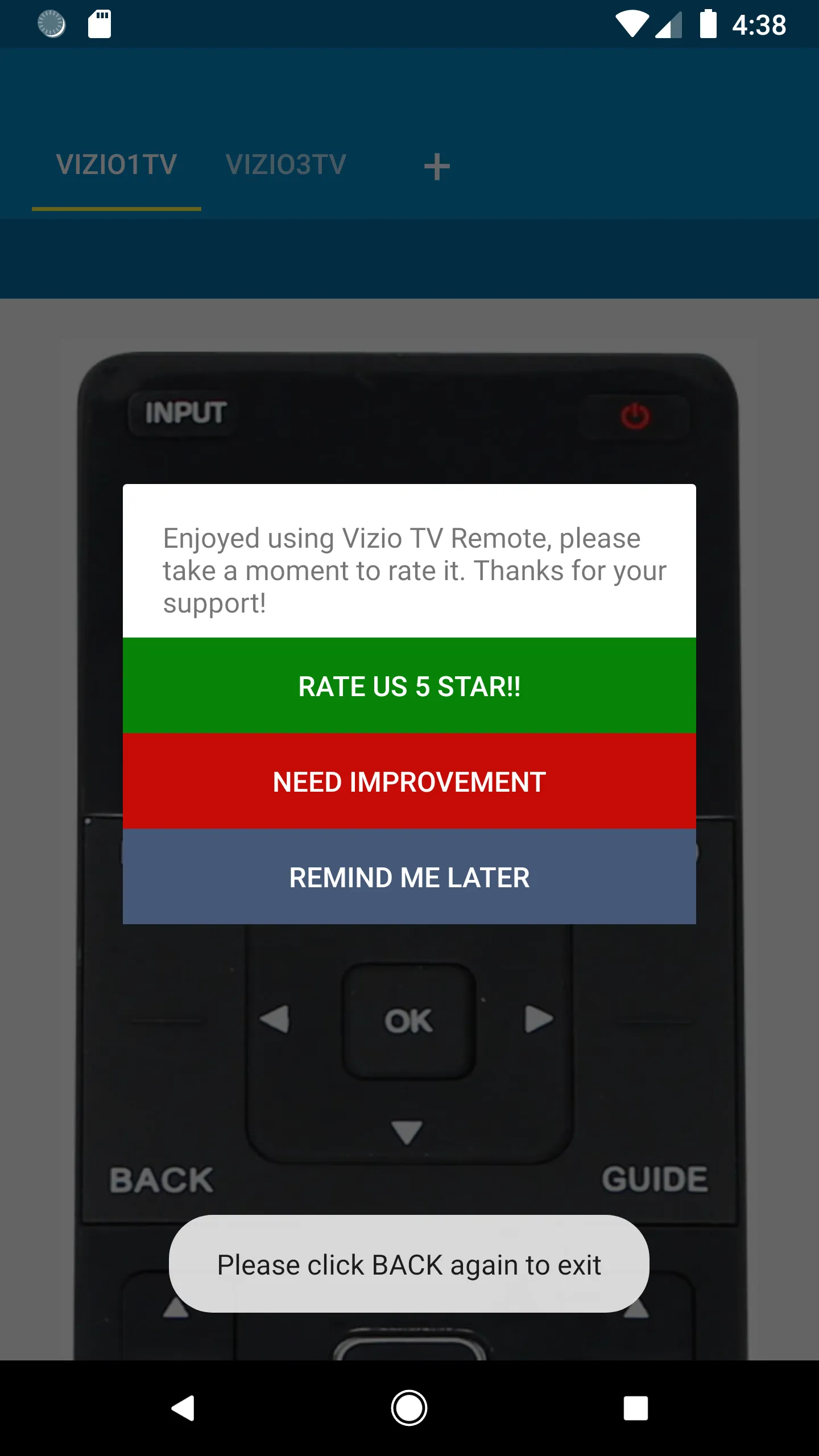 Vizio TV Remote Control | Indus Appstore | Screenshot