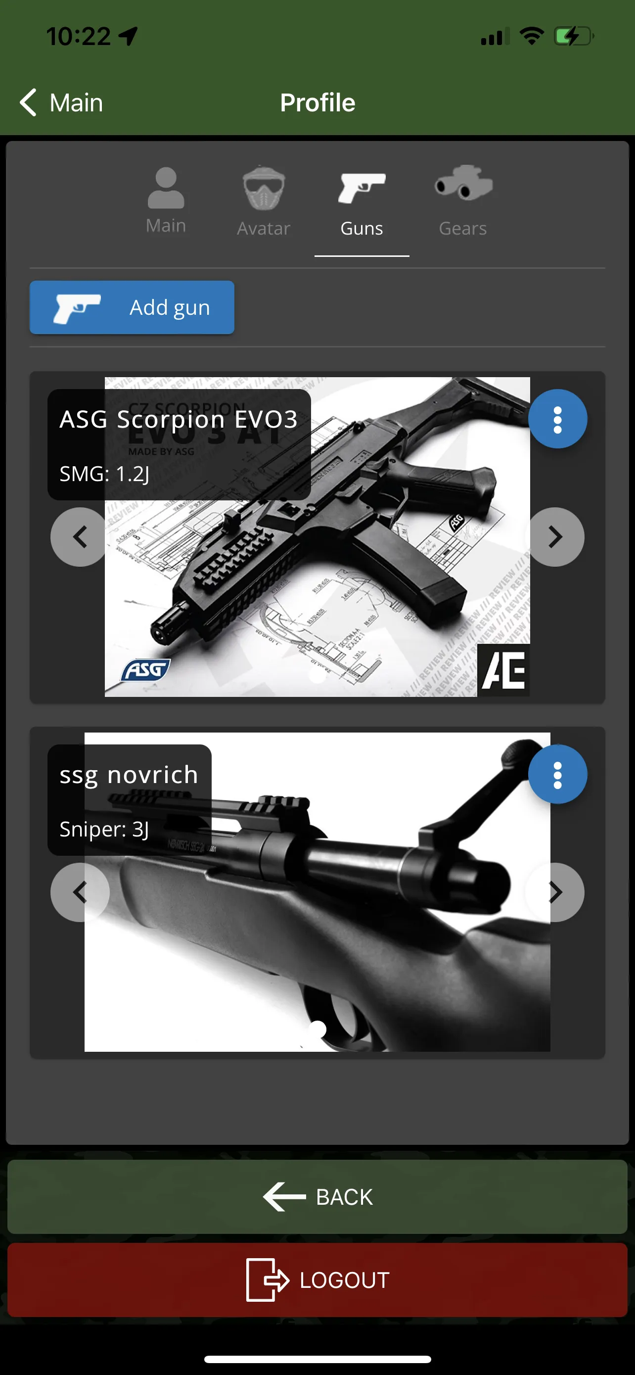 Airsoft tracker: Ares Alpha | Indus Appstore | Screenshot