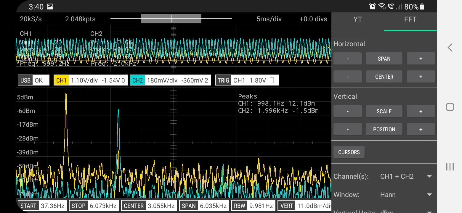Scoppy - Oscilloscope | Indus Appstore | Screenshot