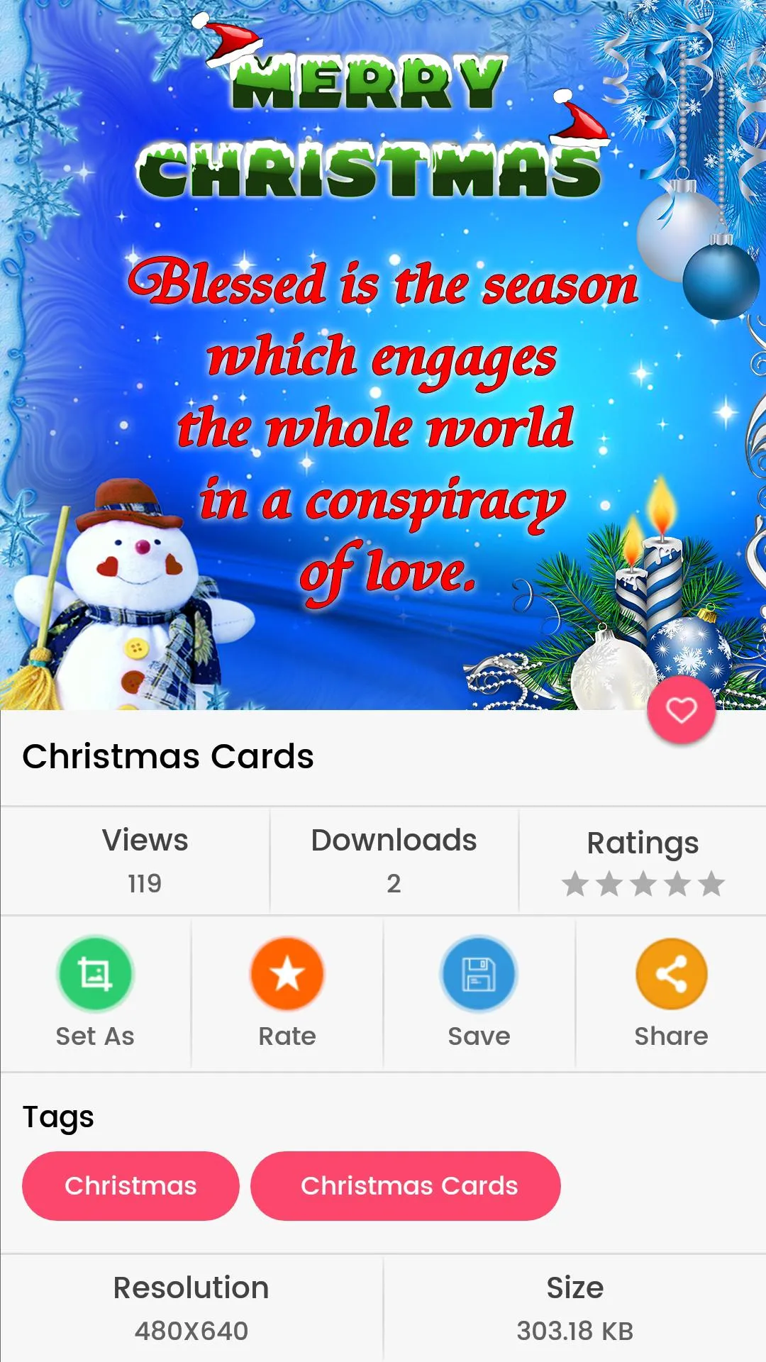 100+ Christmas Greeting Cards | Indus Appstore | Screenshot