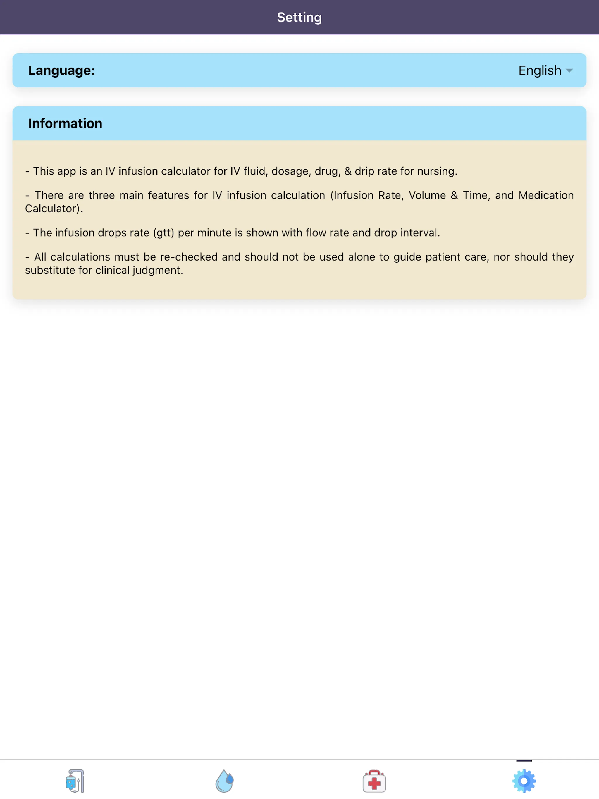 IV Infusion Calculator | Indus Appstore | Screenshot