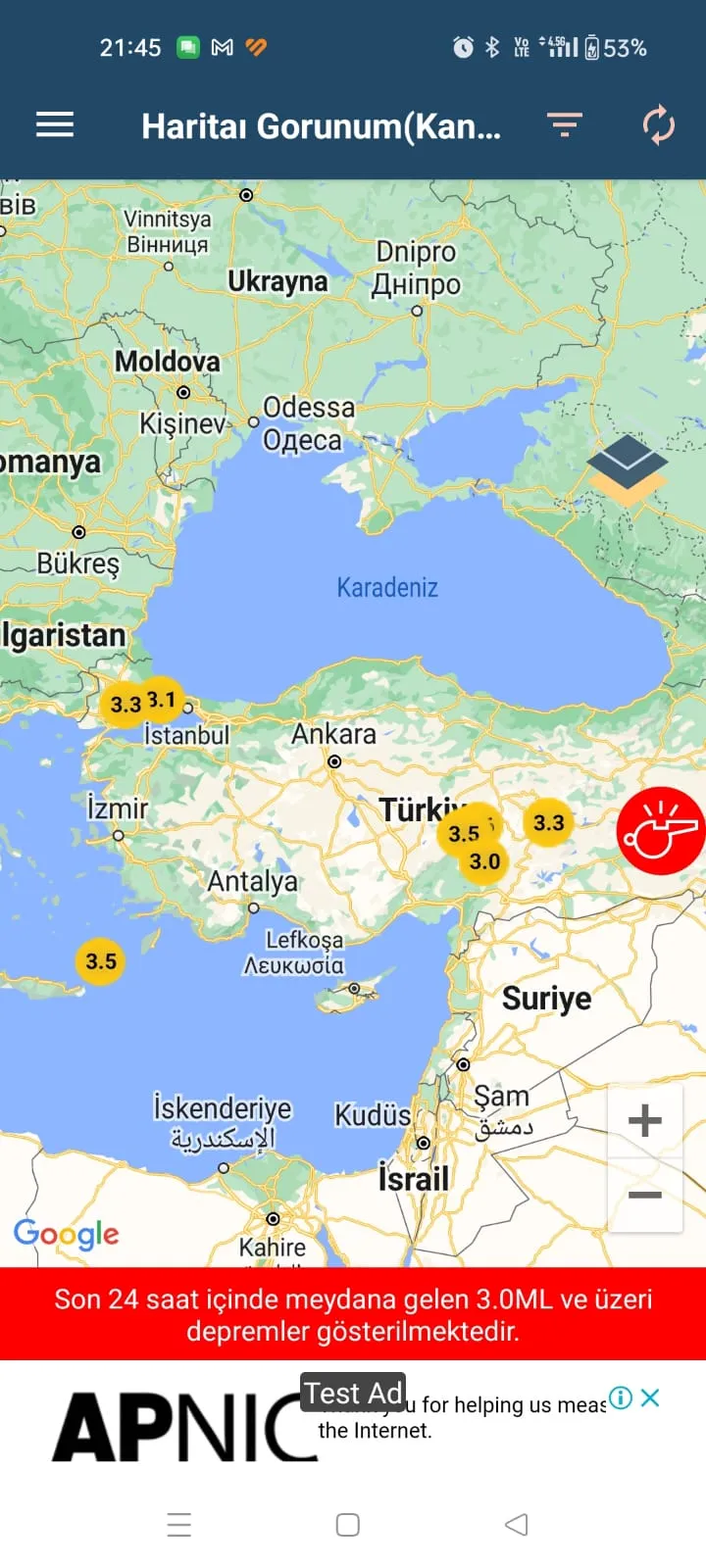 Depremci-Deprem Bilgi Sistemi | Indus Appstore | Screenshot