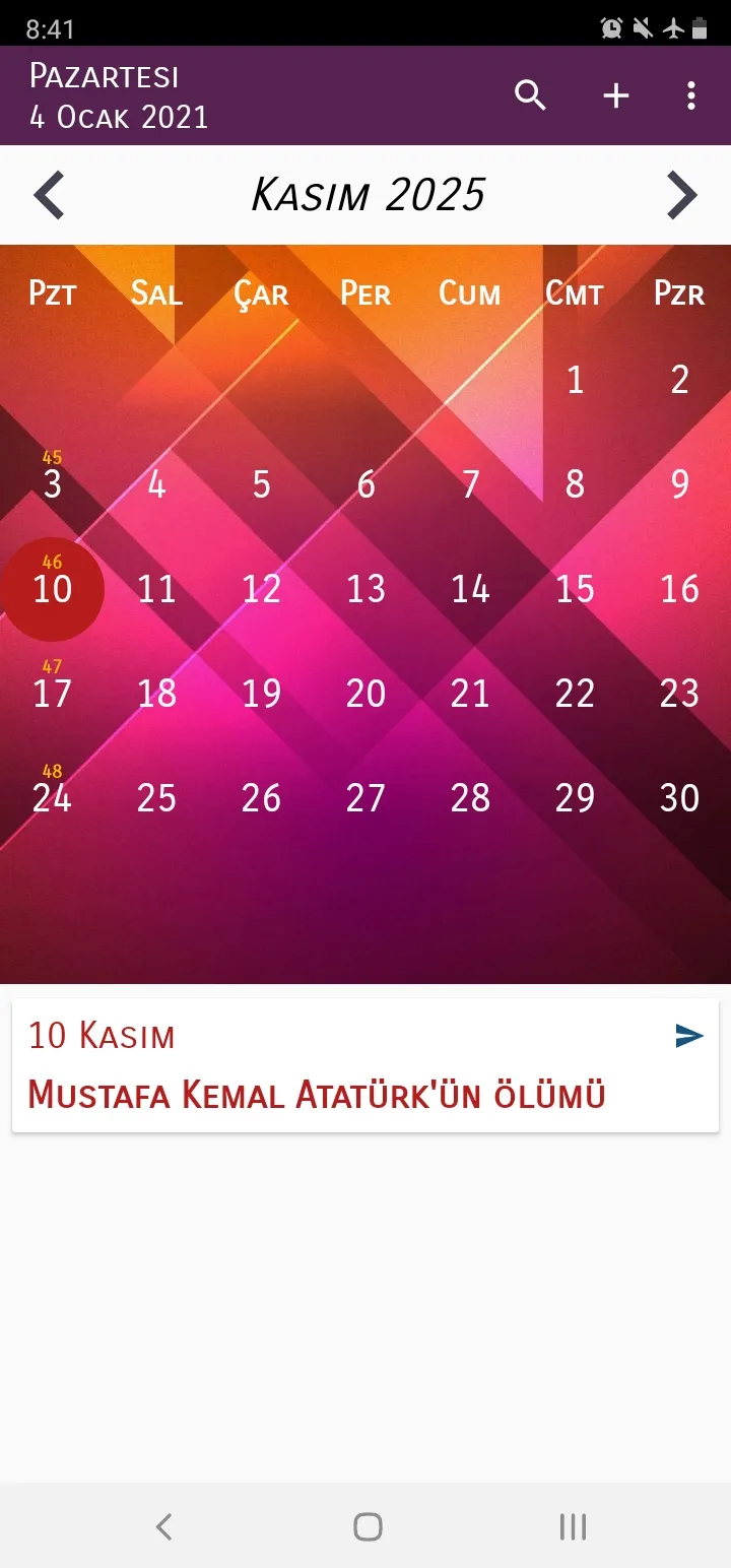 Türkiye Takvimi | Indus Appstore | Screenshot