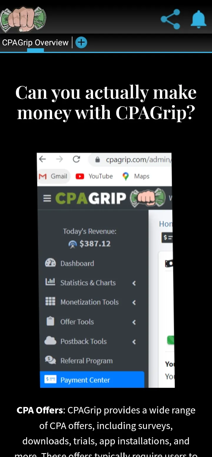 CPAGrip Tutorial | Indus Appstore | Screenshot