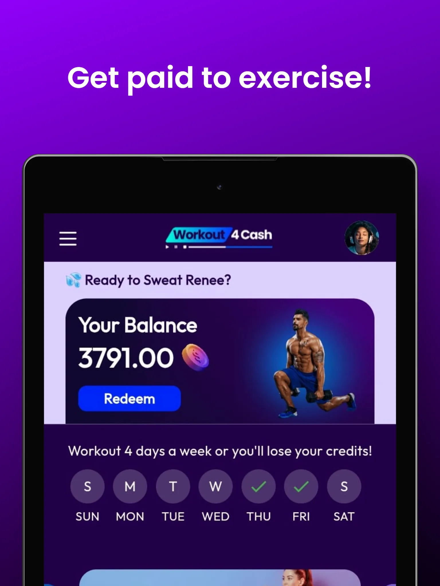 Workout 4 Cash | Indus Appstore | Screenshot