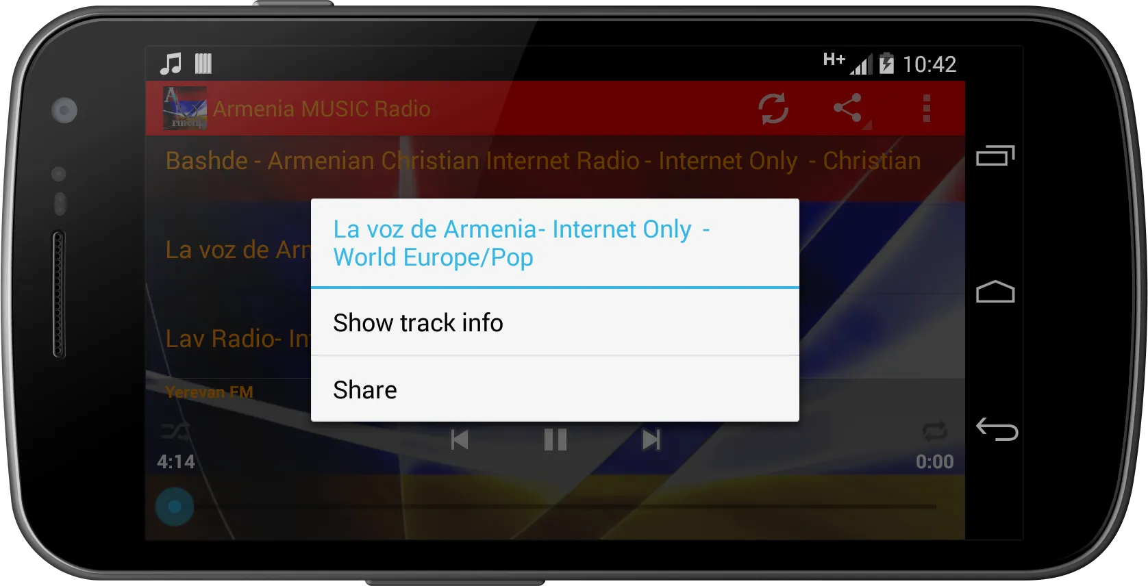 Armenia MUSIC Radio | Indus Appstore | Screenshot