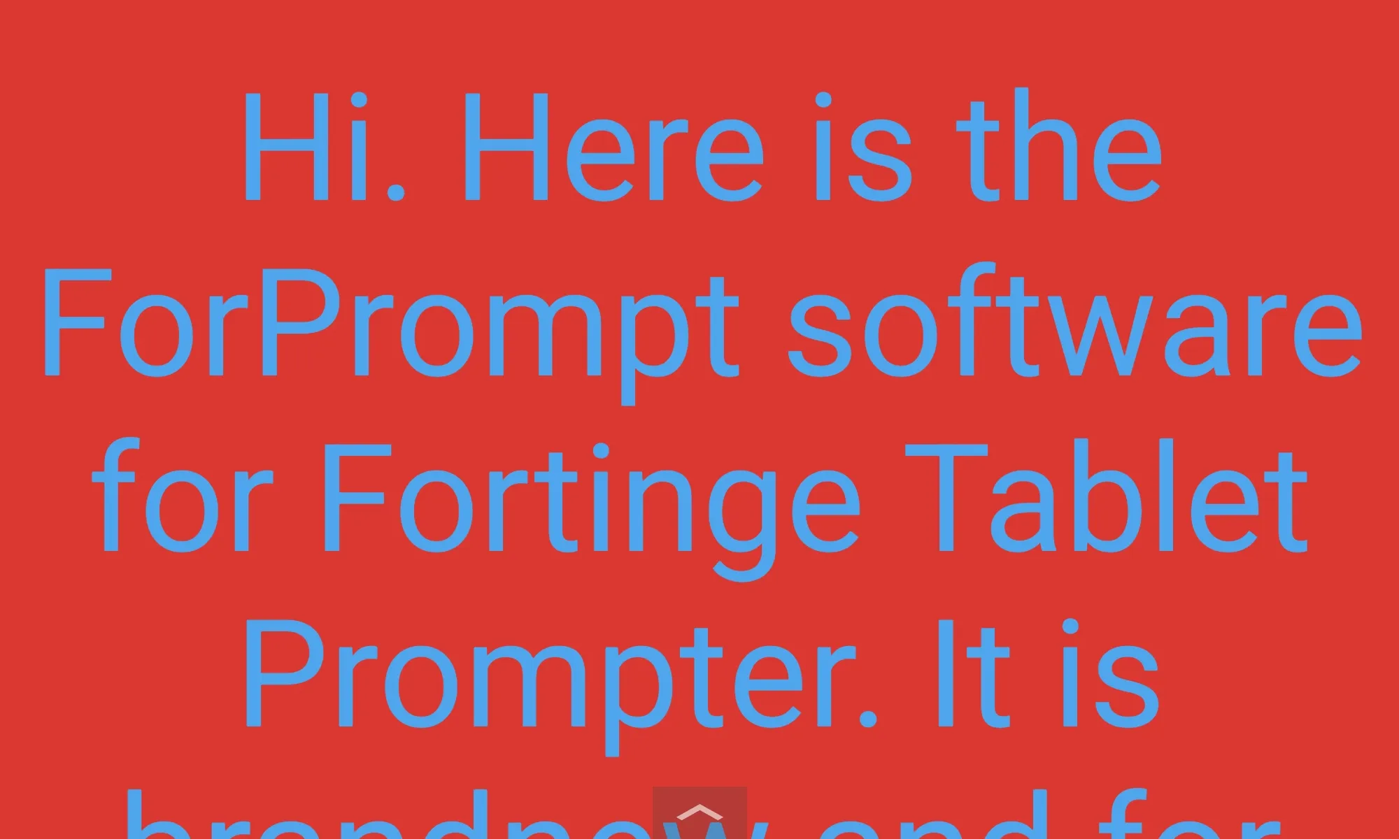 ForPrompt Tablet Prompter | Indus Appstore | Screenshot