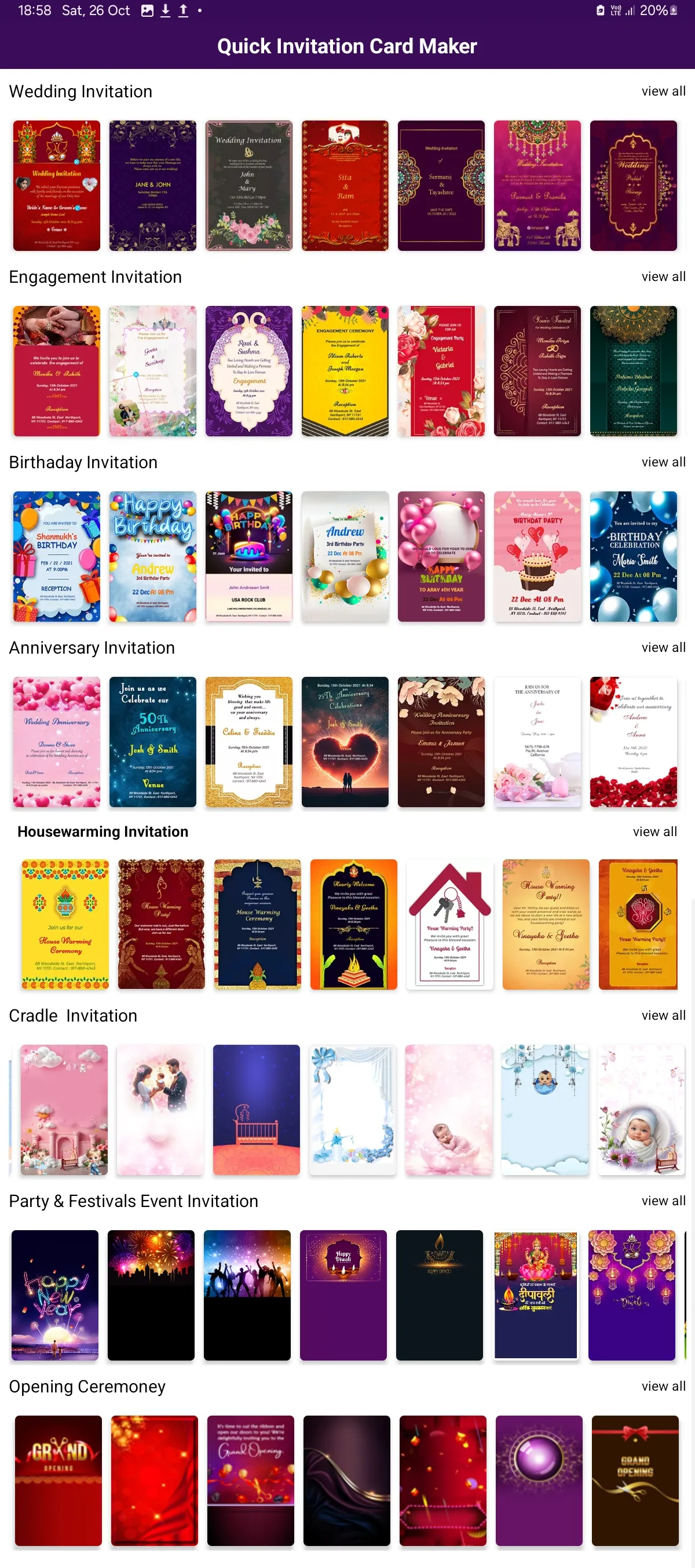 Quick Invitation Card Maker | Indus Appstore | Screenshot